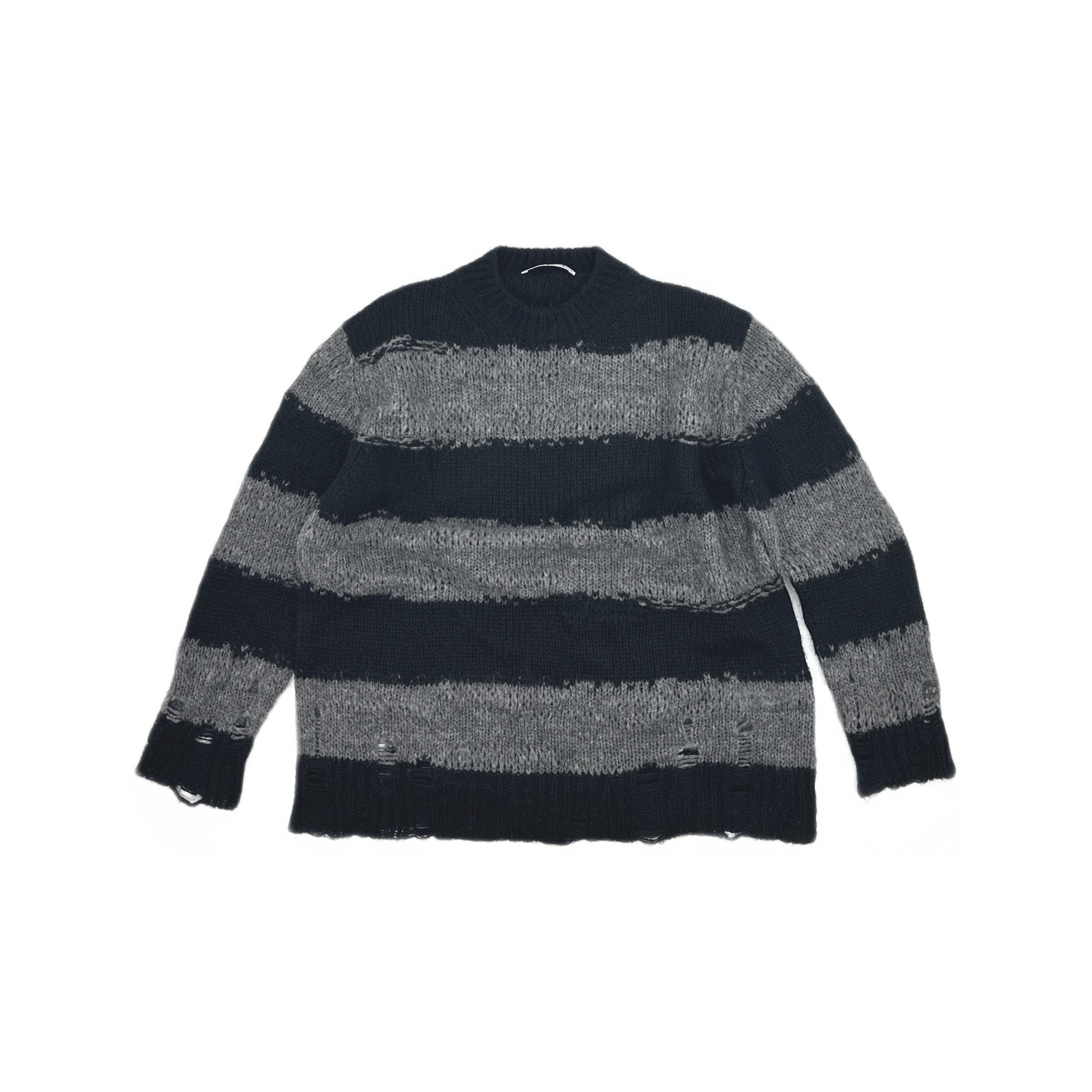Acne Studios Acne Studios Striped Distressed Mohair Sweater XS Size XS / US 0-2 / IT 36-38 - 2 Thumbnail