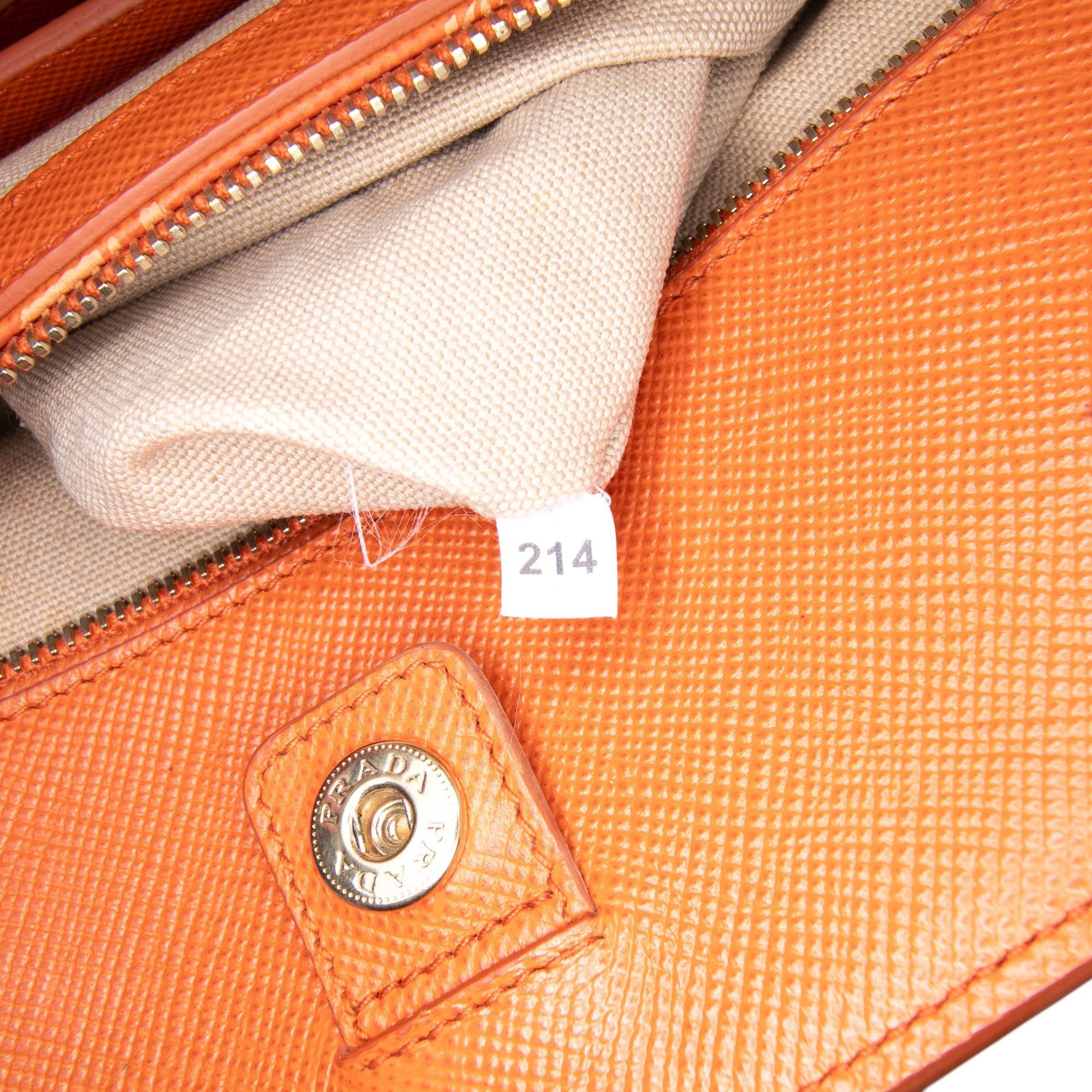 Prada Bicolor Saffiano Cuir Trimmed Canvas Satchel Size ONE SIZE - 6 Thumbnail