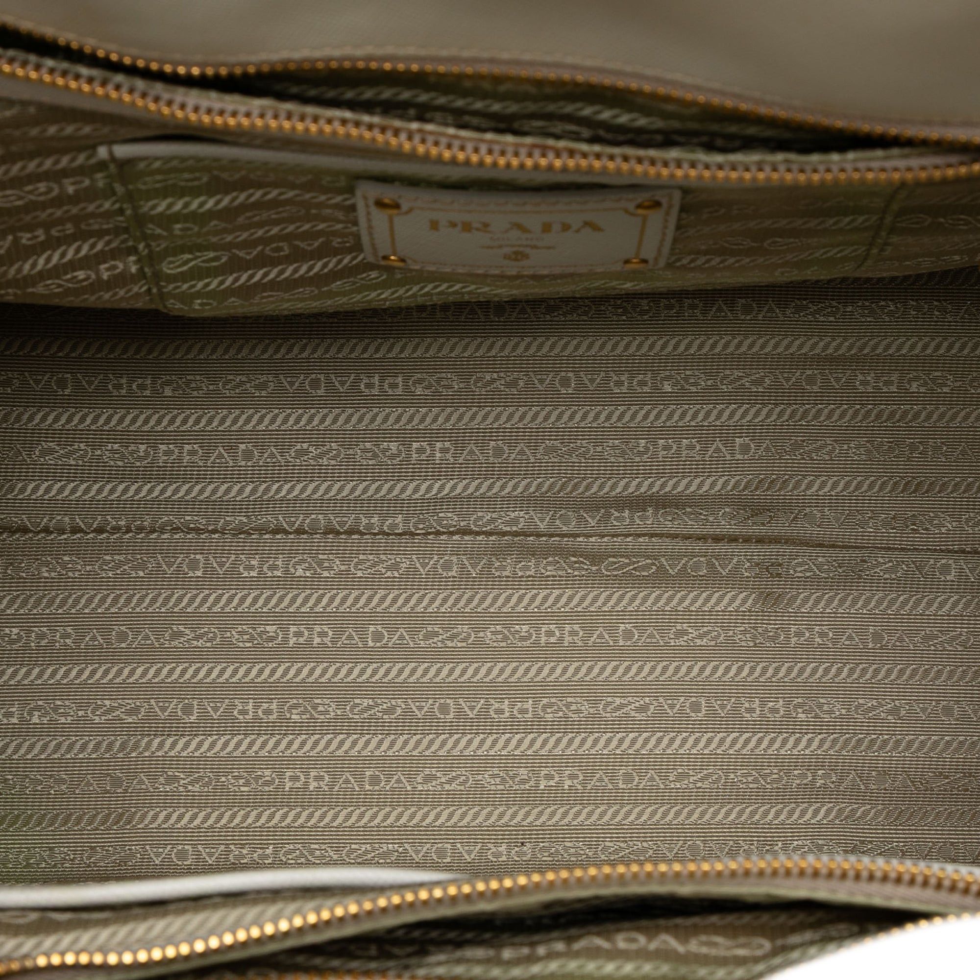 Prada Saffiano Trimmed Canvas Canapa Satchel Size ONE SIZE - 4 Thumbnail