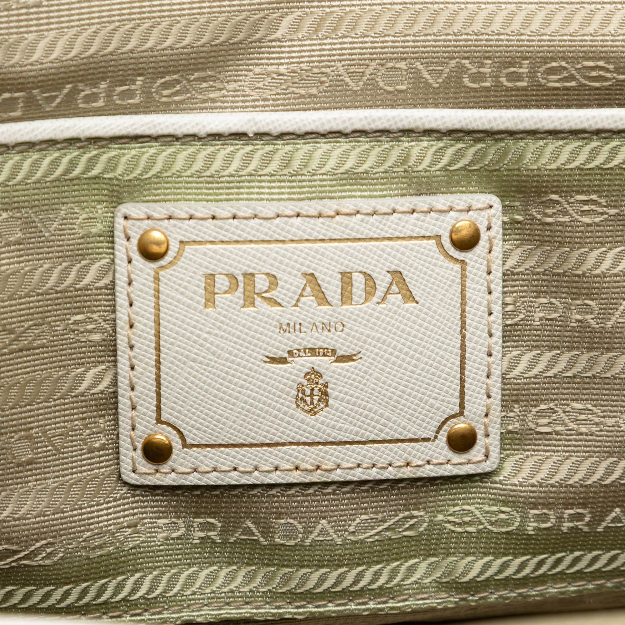 Prada Saffiano Trimmed Canvas Canapa Satchel Size ONE SIZE - 5 Thumbnail