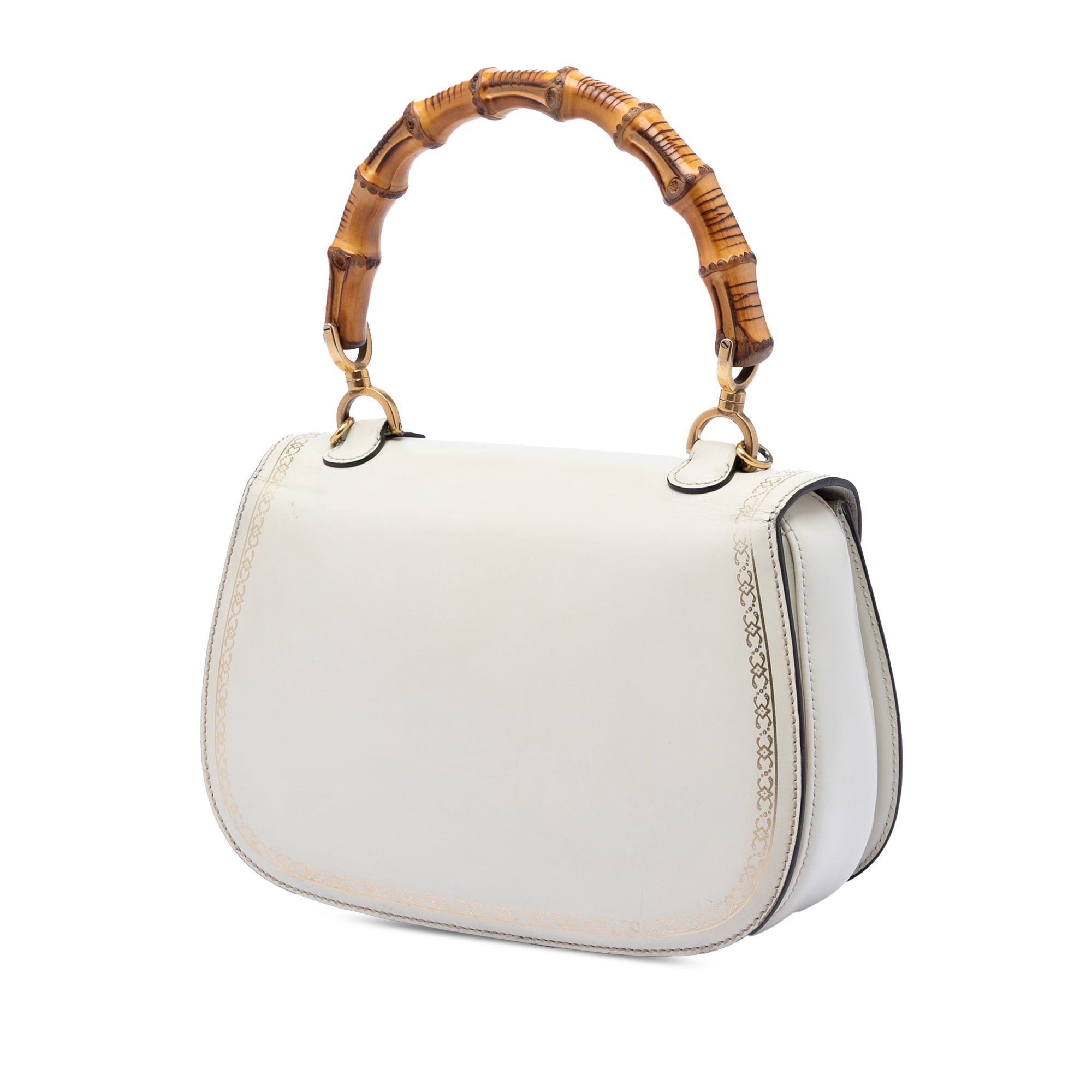 Gucci Calfskin Frame Print Bamboo Top Handle Bag Size ONE SIZE - 2 Thumbnail