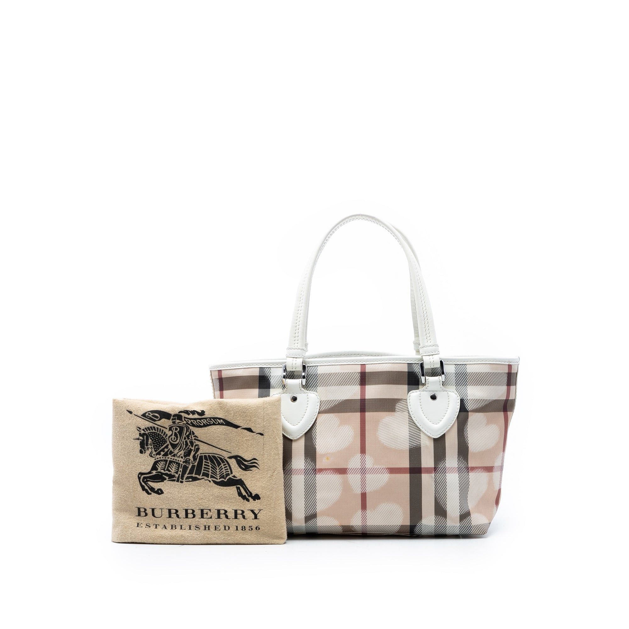 Burberry House Check Coated Canvas Hearts Tote Size ONE SIZE - 8 Thumbnail