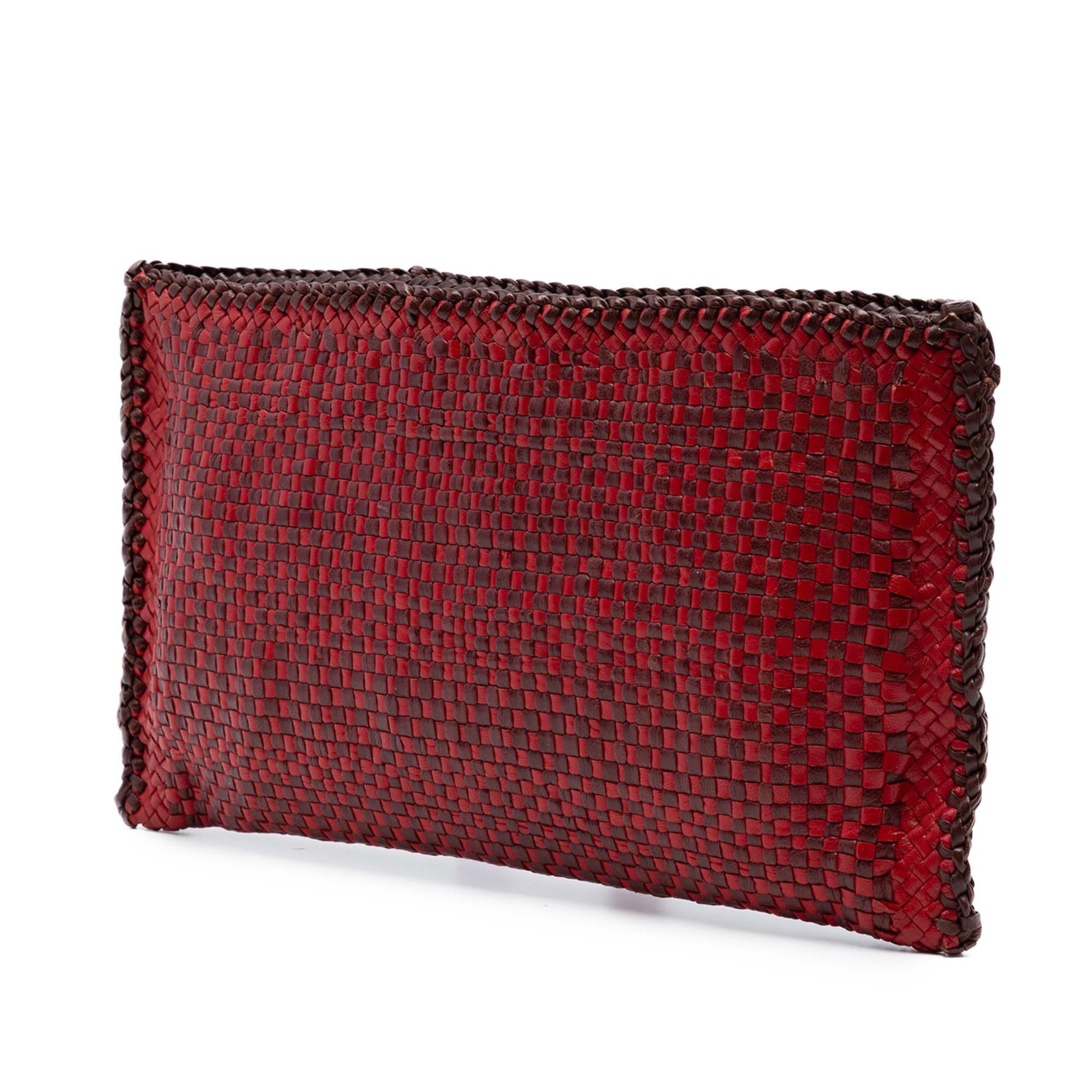 Prada Woven Goatskin Madras Zip Clutch Size ONE SIZE - 2 Thumbnail