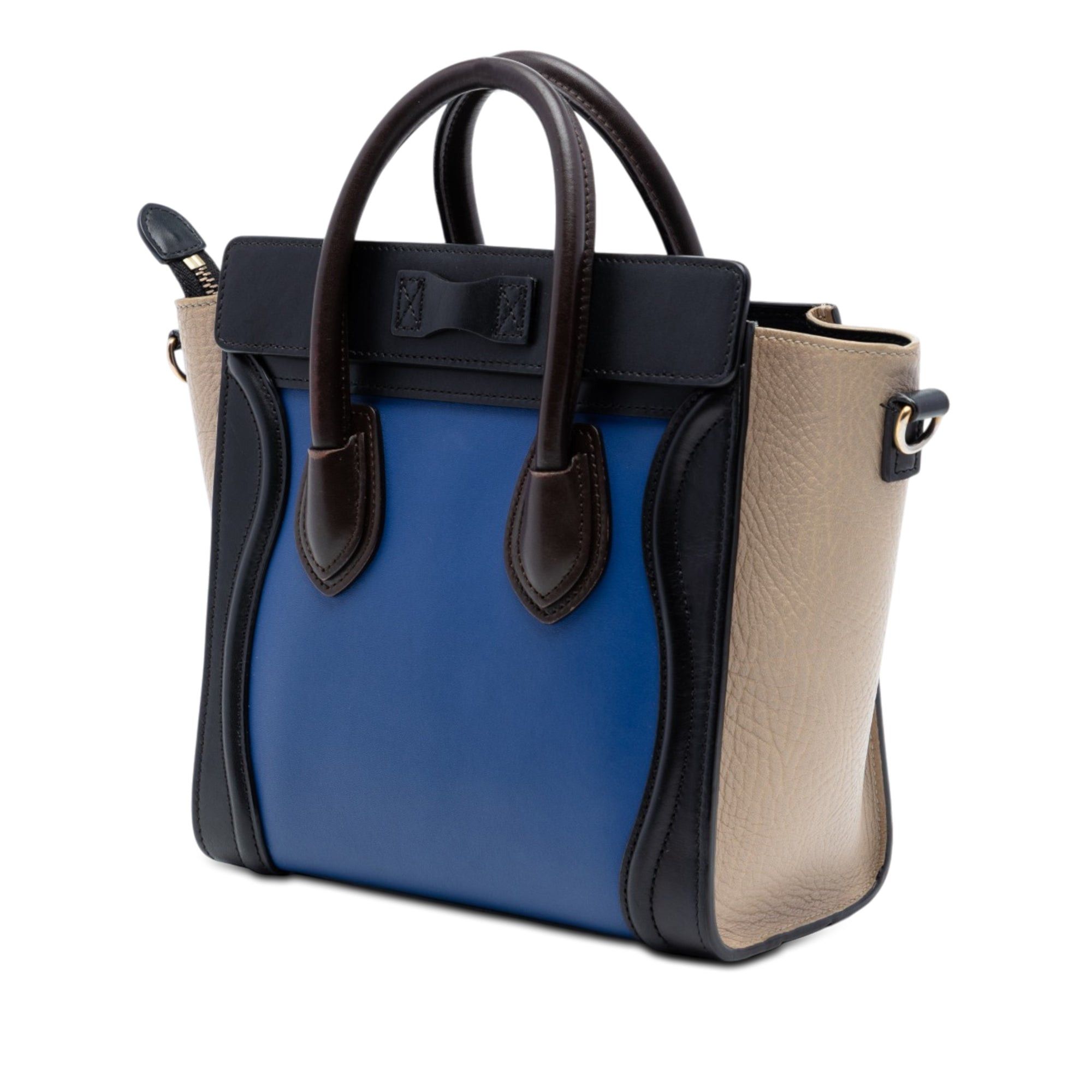 Celine Nano Tricolor Leather Luggage Tote Size ONE SIZE - 2 Thumbnail