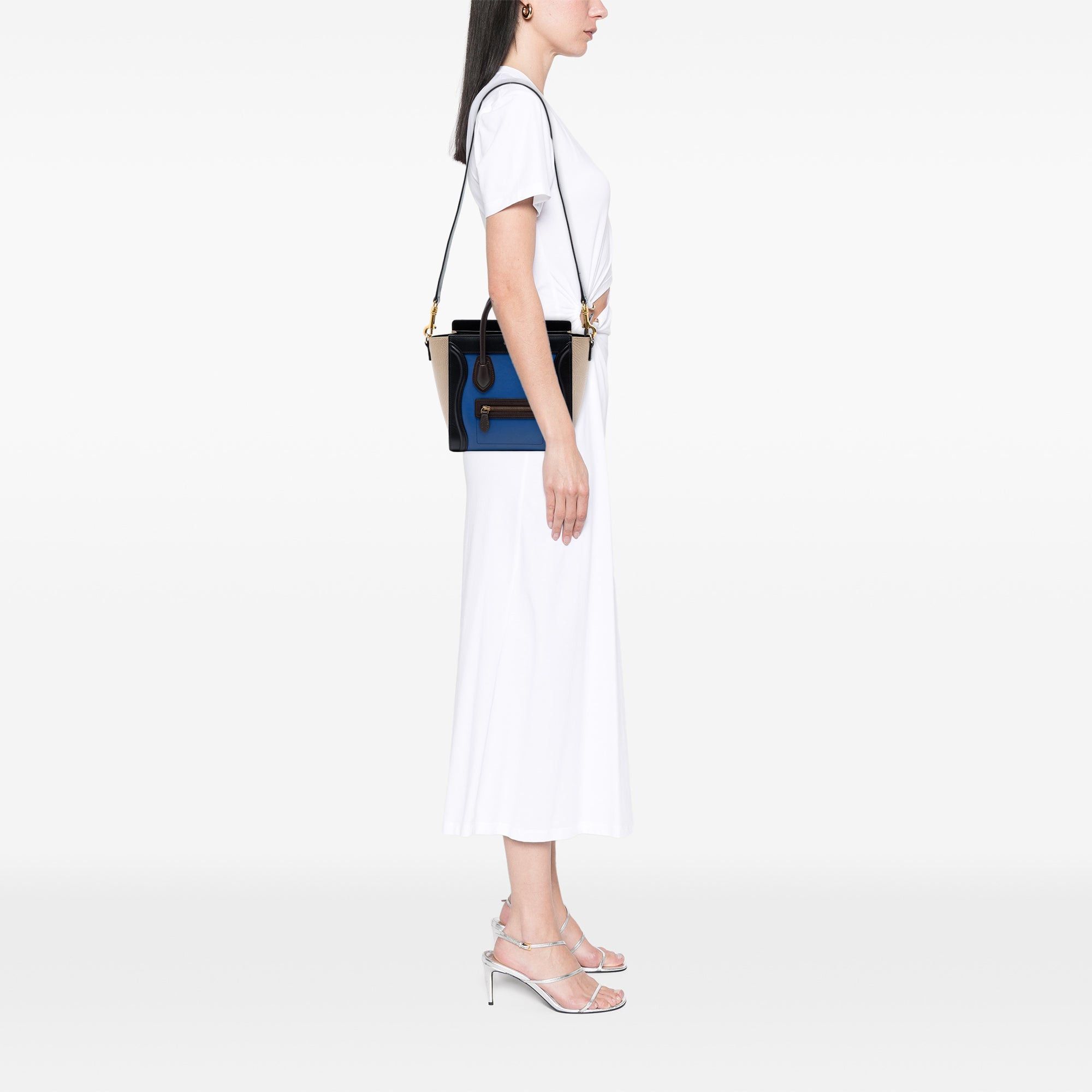 Celine Nano Tricolor Leather Luggage Tote Size ONE SIZE - 7 Thumbnail