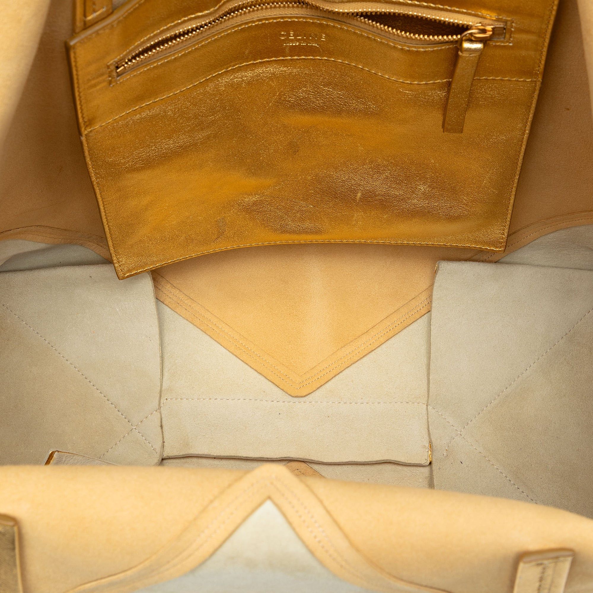 Celine Bicolor Lambskin Horizontal Cabas Tote Size ONE SIZE - 4 Thumbnail