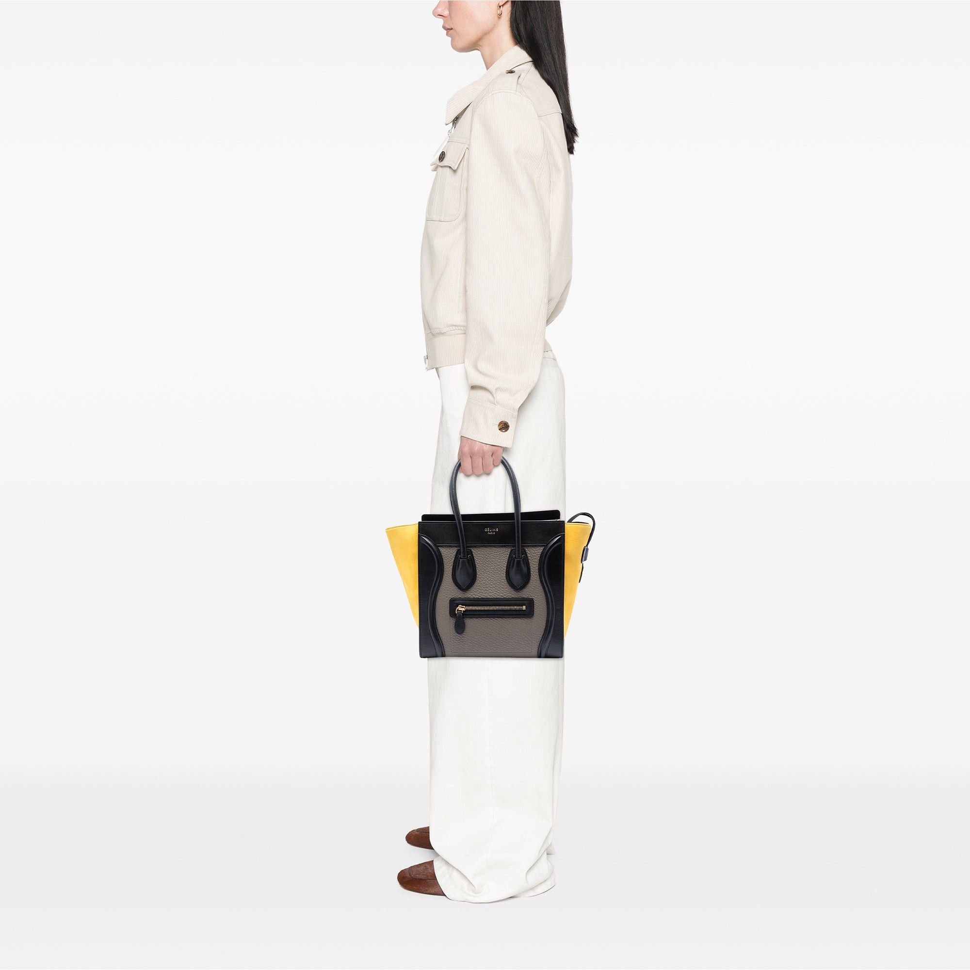 Celine Micro Tricolor Leather Luggage Tote Size ONE SIZE - 6 Thumbnail