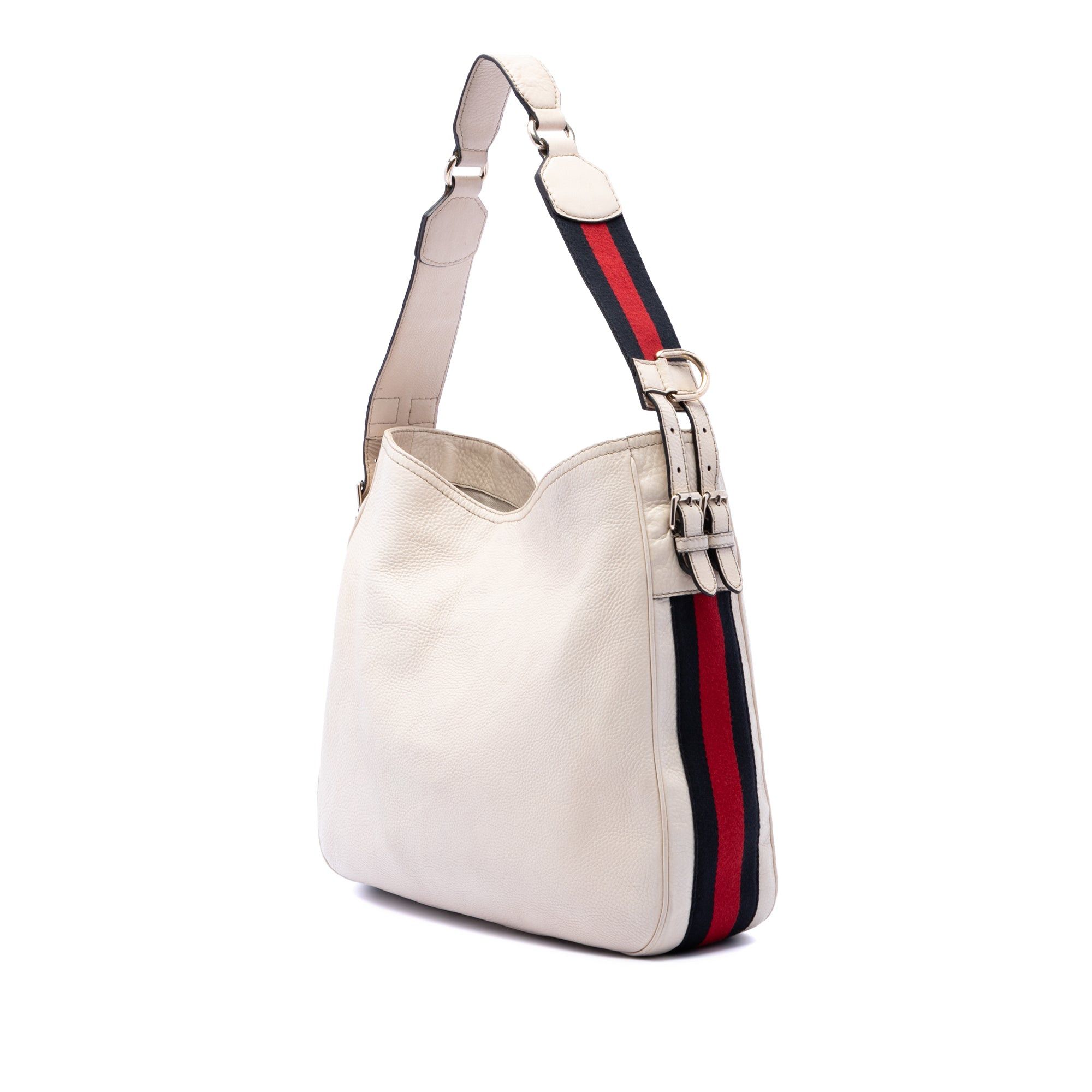 Gucci Medium Pebbled Calfskin Web Heritage Shoulder Bag Size ONE SIZE - 2 Thumbnail