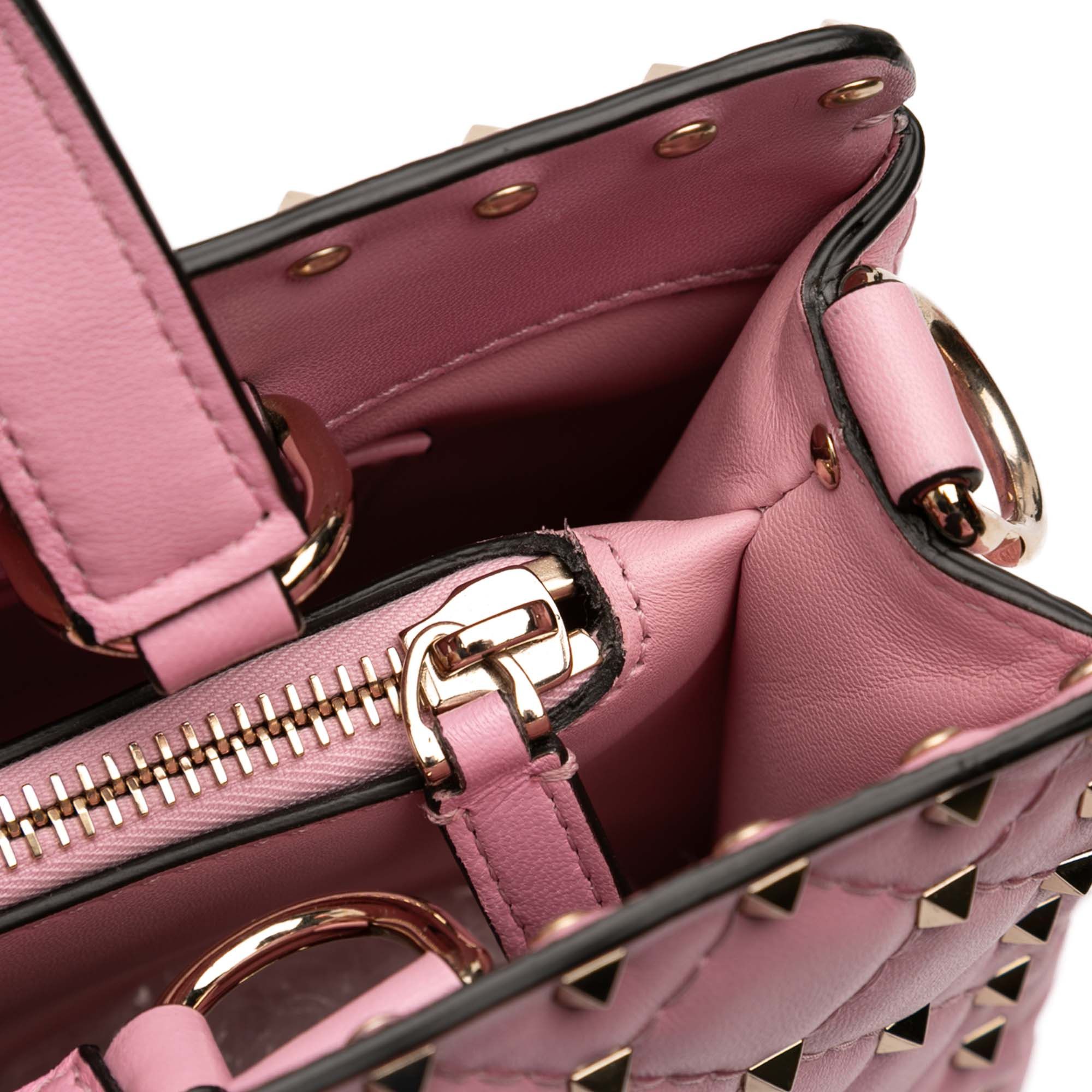 Valentino Lambskin Rockstud Spike Satchel Size ONE SIZE - 8 Thumbnail