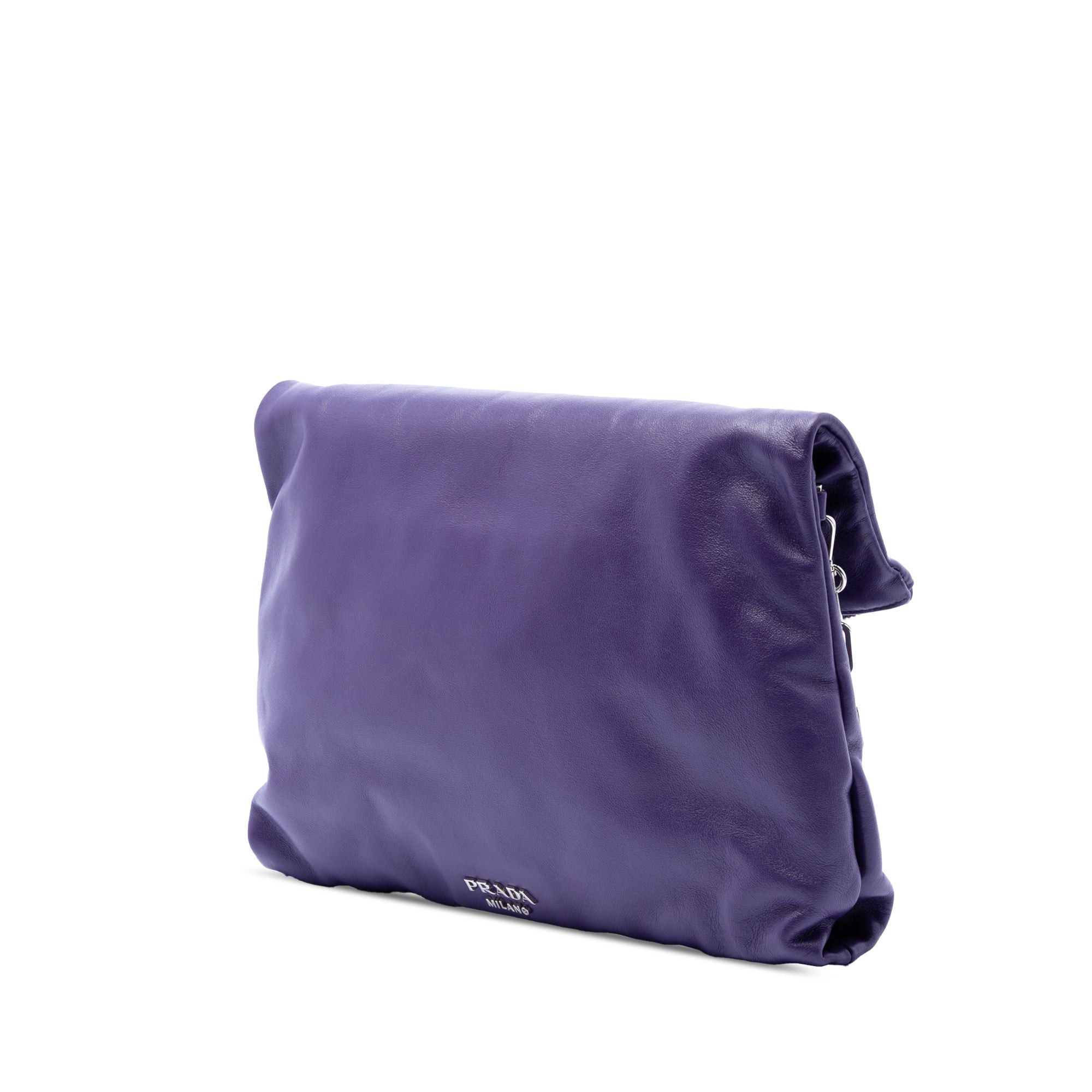 Prada Soft Calf Fold Over Shoulder Bag Size ONE SIZE - 2 Thumbnail