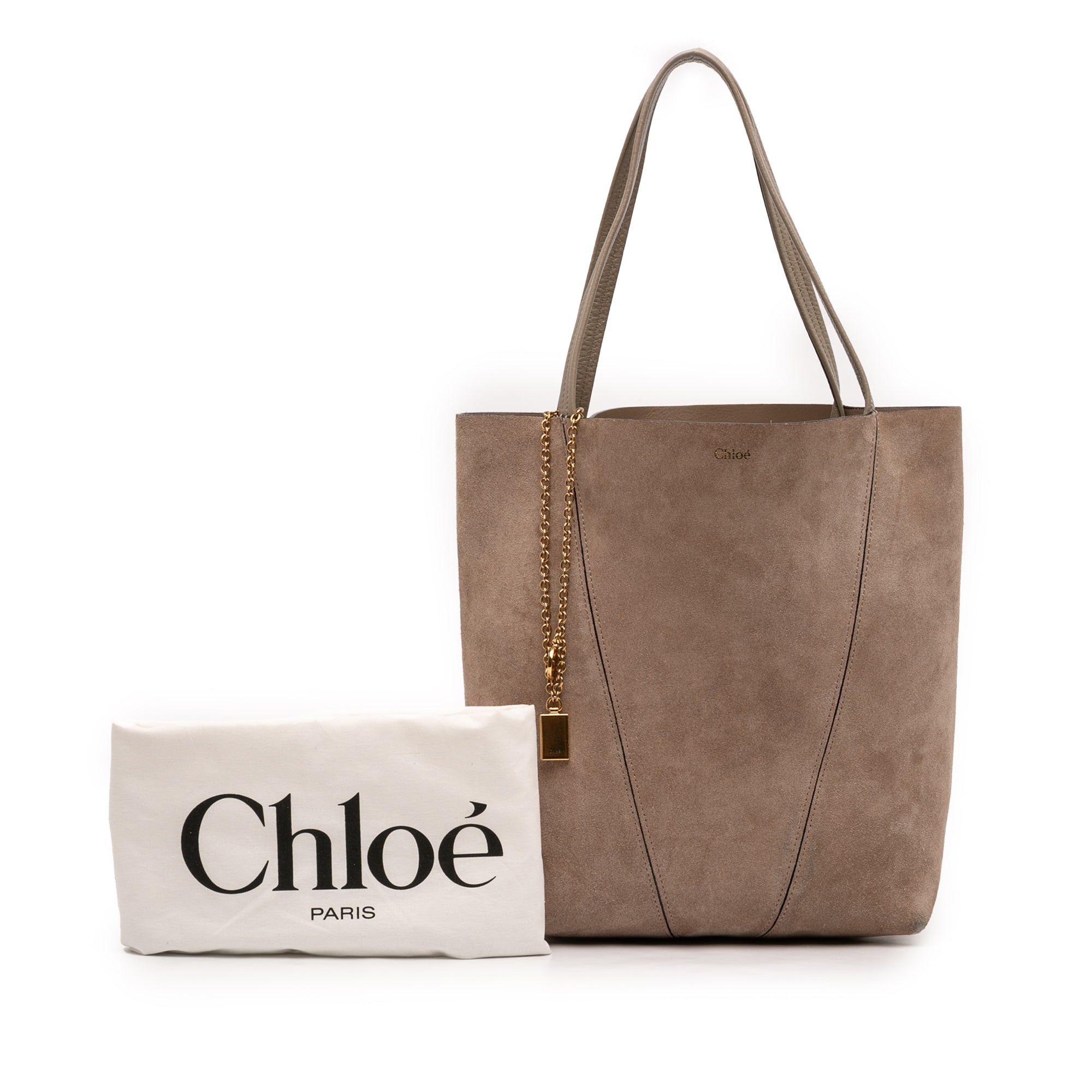 Chloe Medium Suede Spin Tote Size ONE SIZE - 9 Thumbnail
