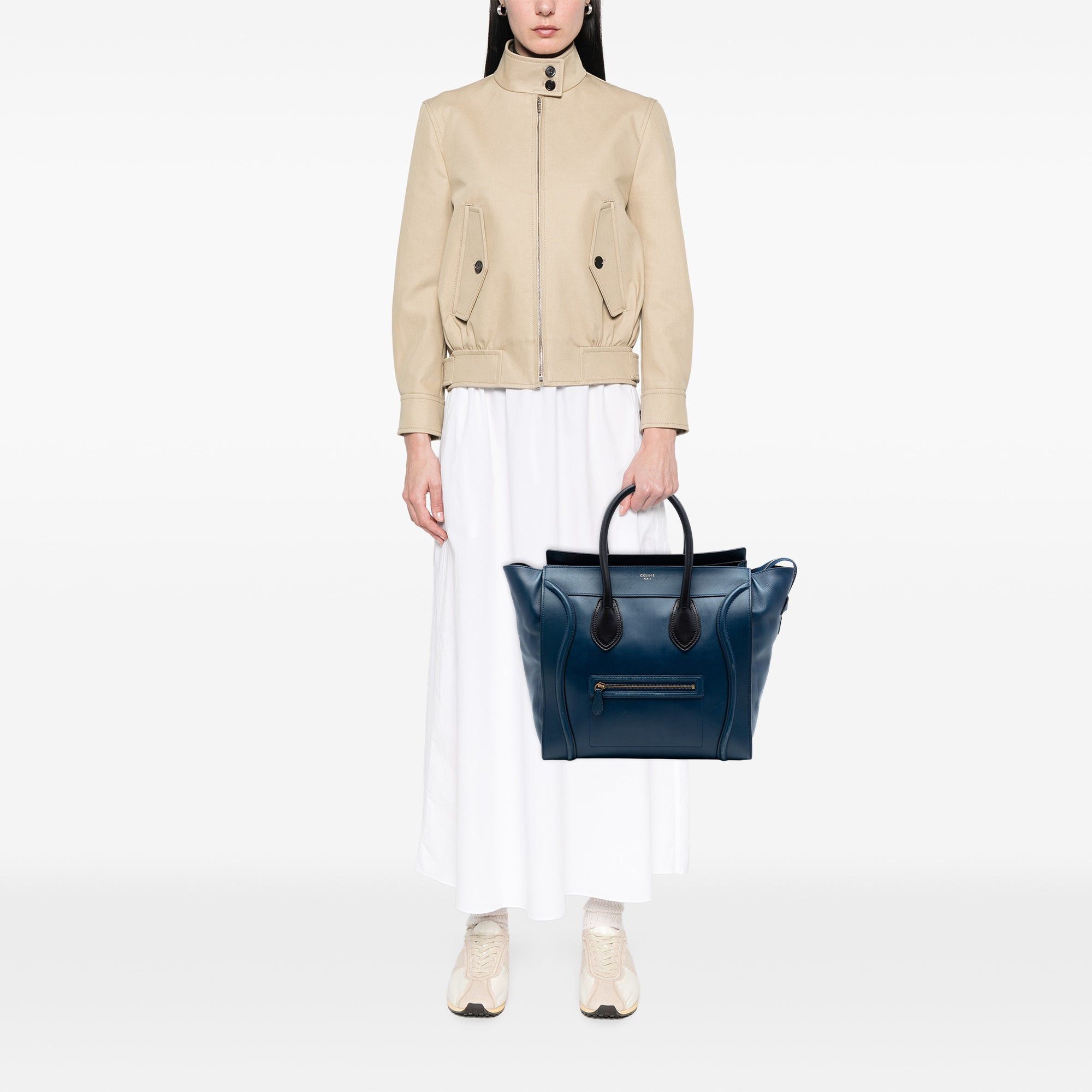 Celine Large Bicolor Leather Phantom Luggage Tote Size ONE SIZE - 7 Thumbnail