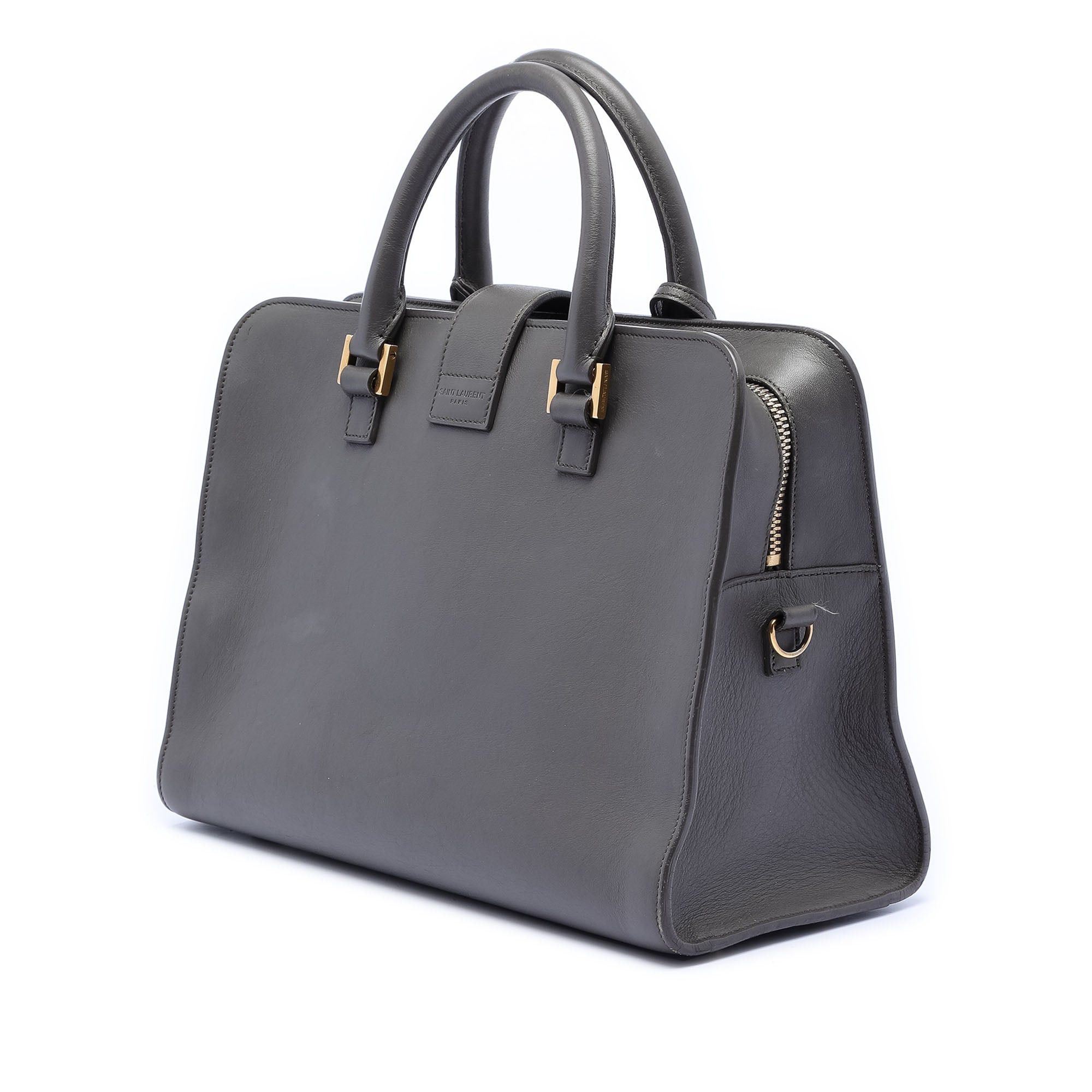 Saint Laurent Paris Small Leather Monogram Cabas Satchel Size ONE SIZE - 2 Thumbnail