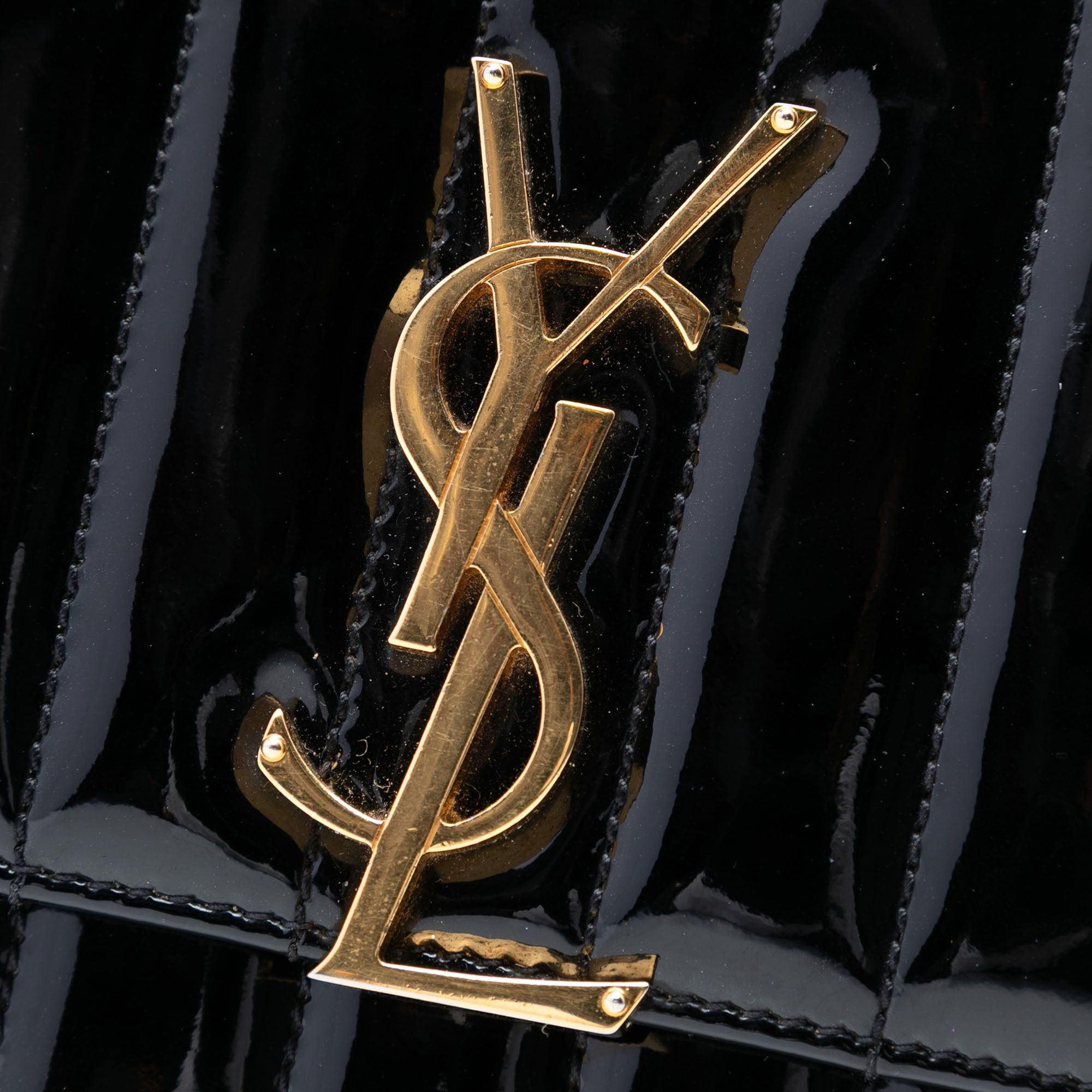 Saint Laurent Paris Small Patent Monogram Vicky Chain Bag Size ONE SIZE - 5 Thumbnail