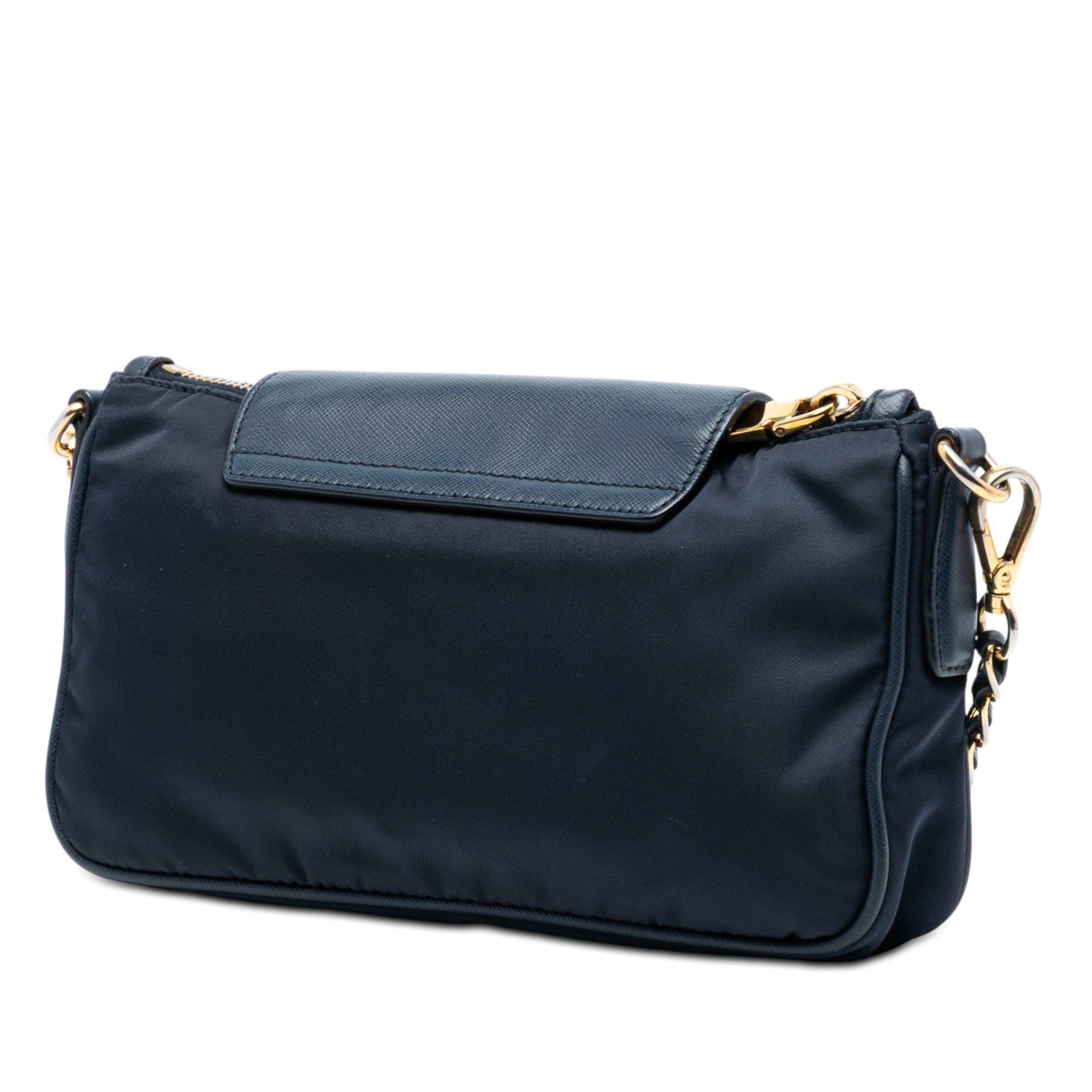 Prada Saffiano Trimmed Tessuto Chain Crossbody Size ONE SIZE - 2 Thumbnail