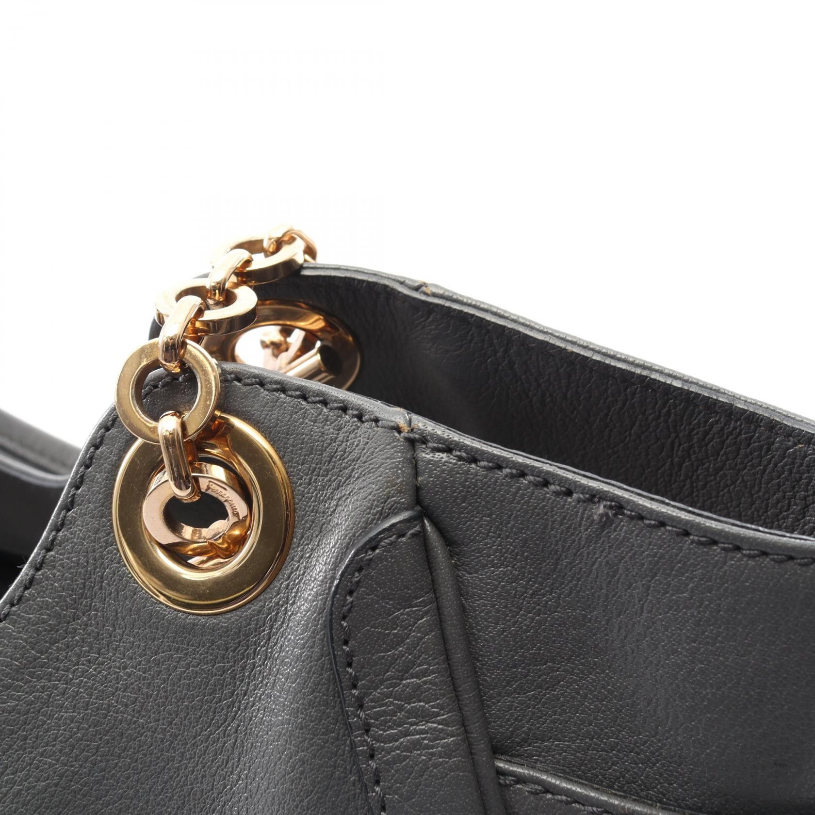 Salvatore Ferragamo Salvatore Ferragamo Salvatore Ferragamo Double Gancini Leather Tote Bag Leather Tote Bag 21B974 DUTY FREE for USA Size ONE SIZE - 6 Thumbnail