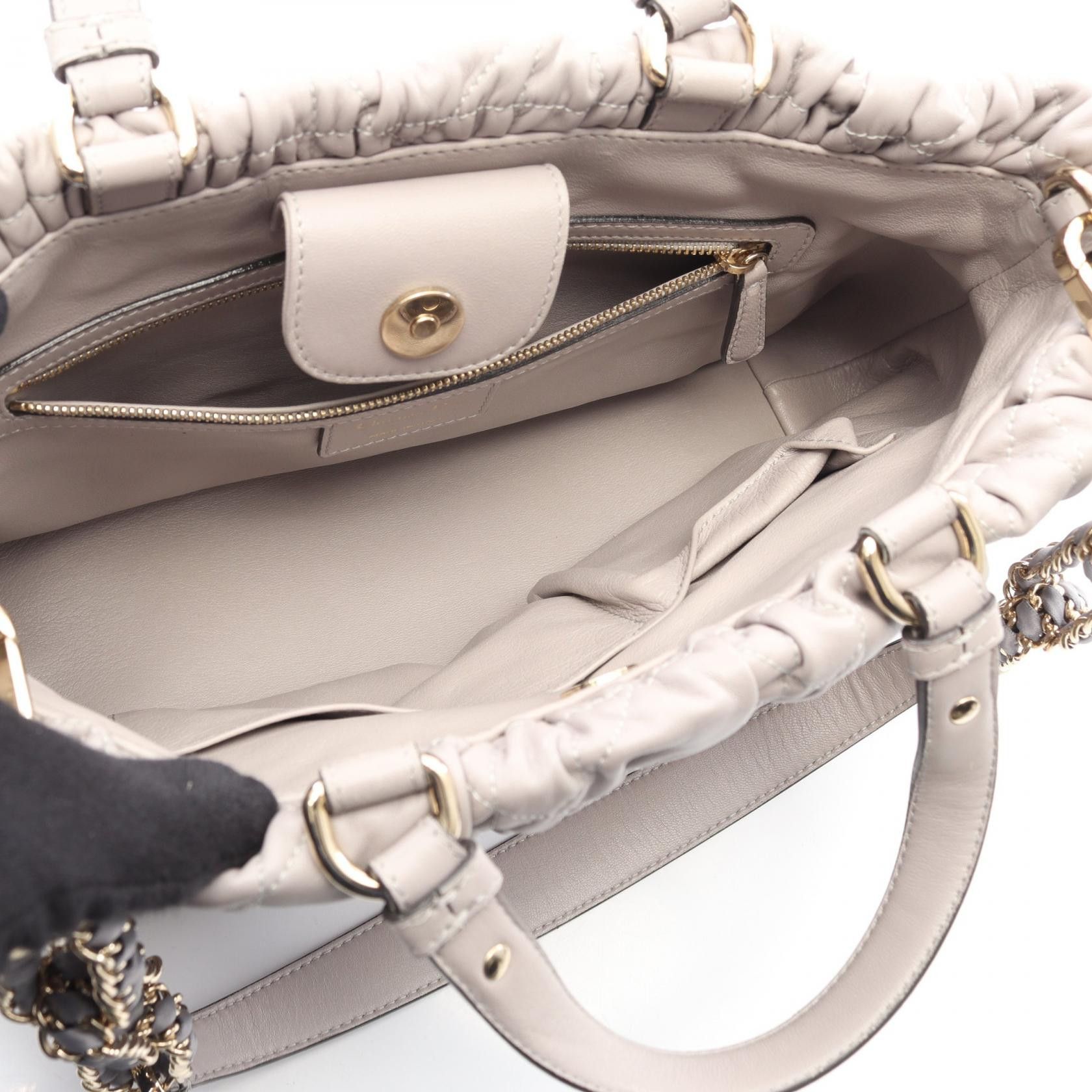 Dior Dior Dior Cannage Leather Handbag Leather Handbag DUTY FREE for USA Size ONE SIZE - 3 Thumbnail