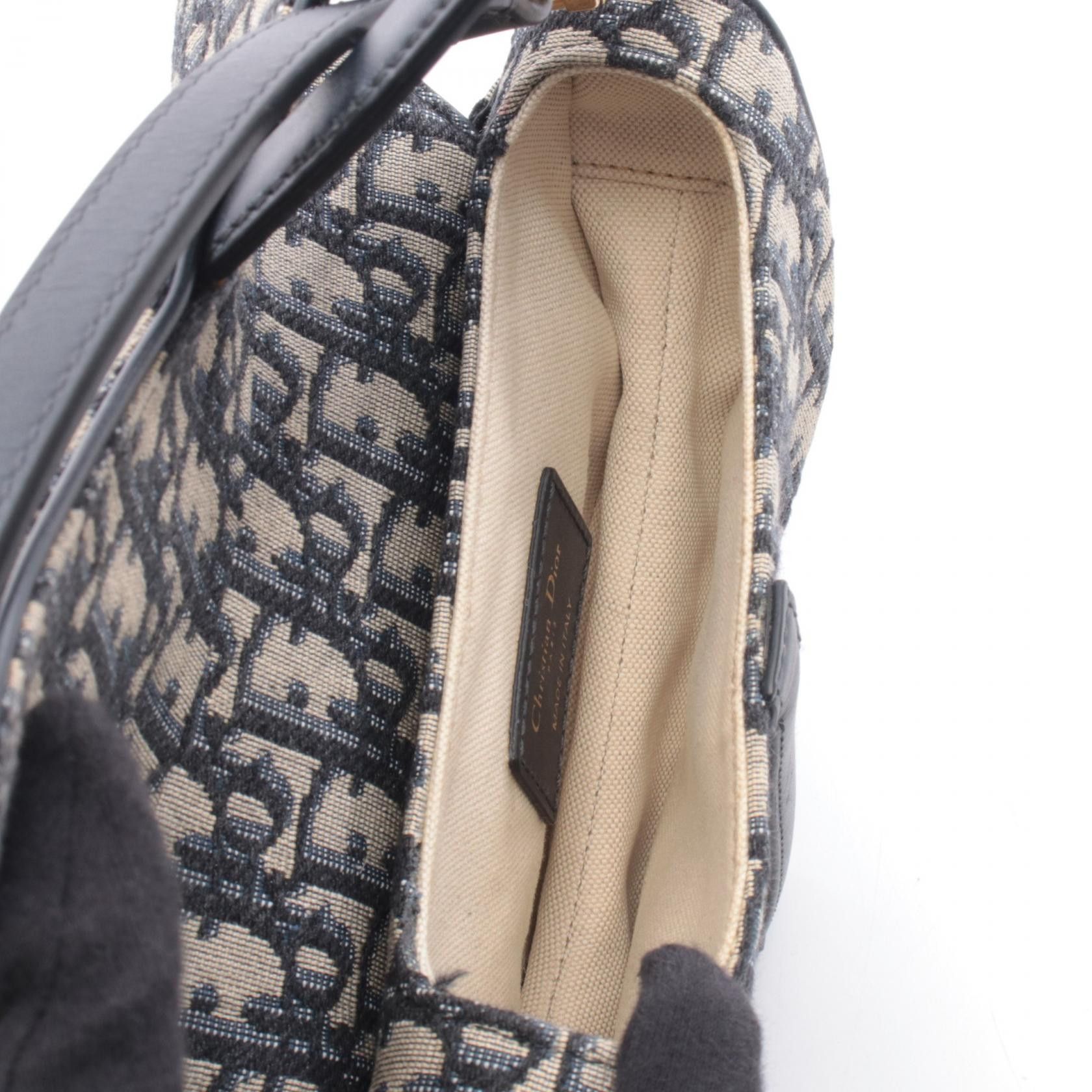 Dior Dior Dior Saddle Bag Oblique Jacquard Canvas Leather Handbag Textile Handbag DUTY FREE for USA Size ONE SIZE - 3 Thumbnail
