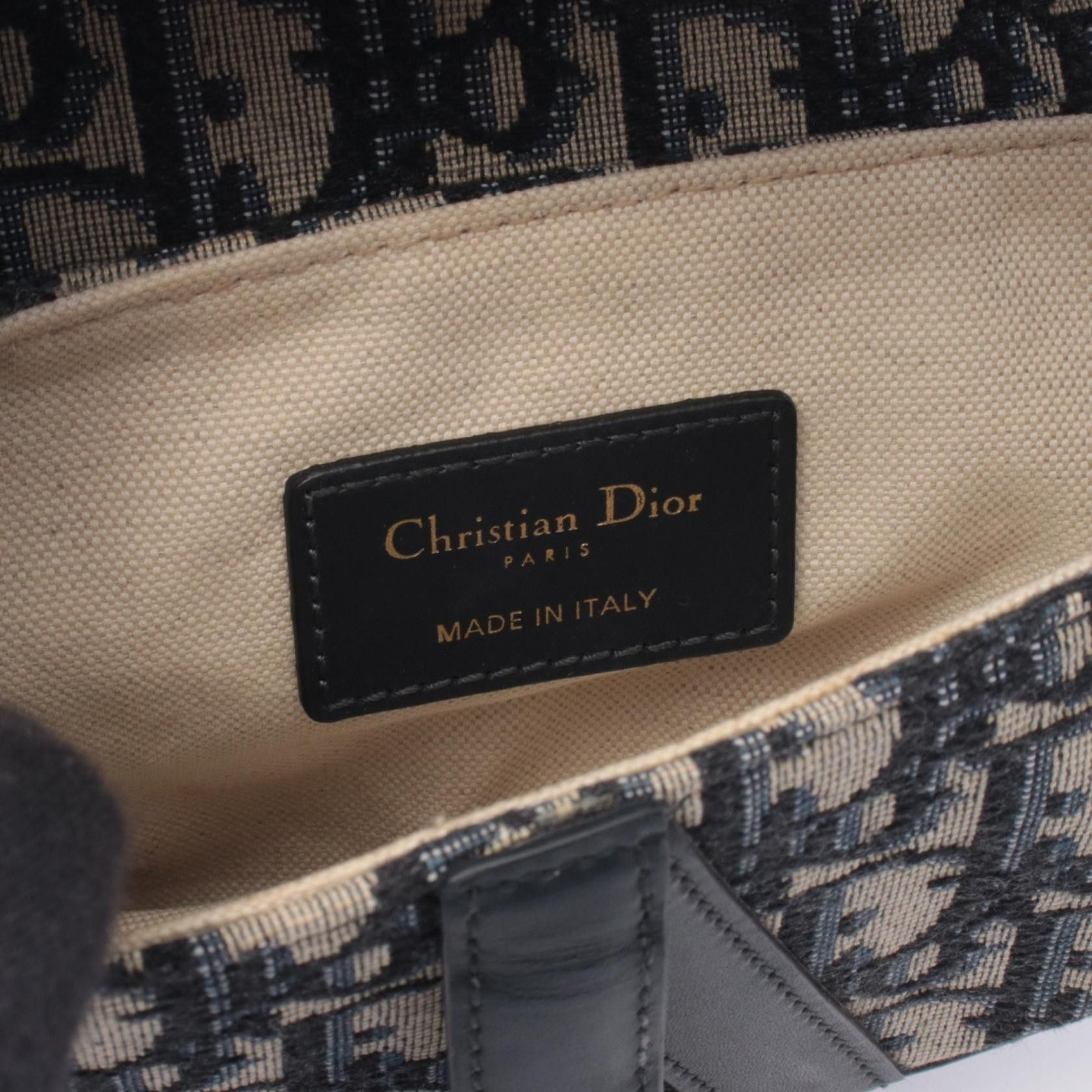 Dior Dior Dior Saddle Bag Oblique Jacquard Canvas Leather Handbag Textile Handbag DUTY FREE for USA Size ONE SIZE - 4 Thumbnail