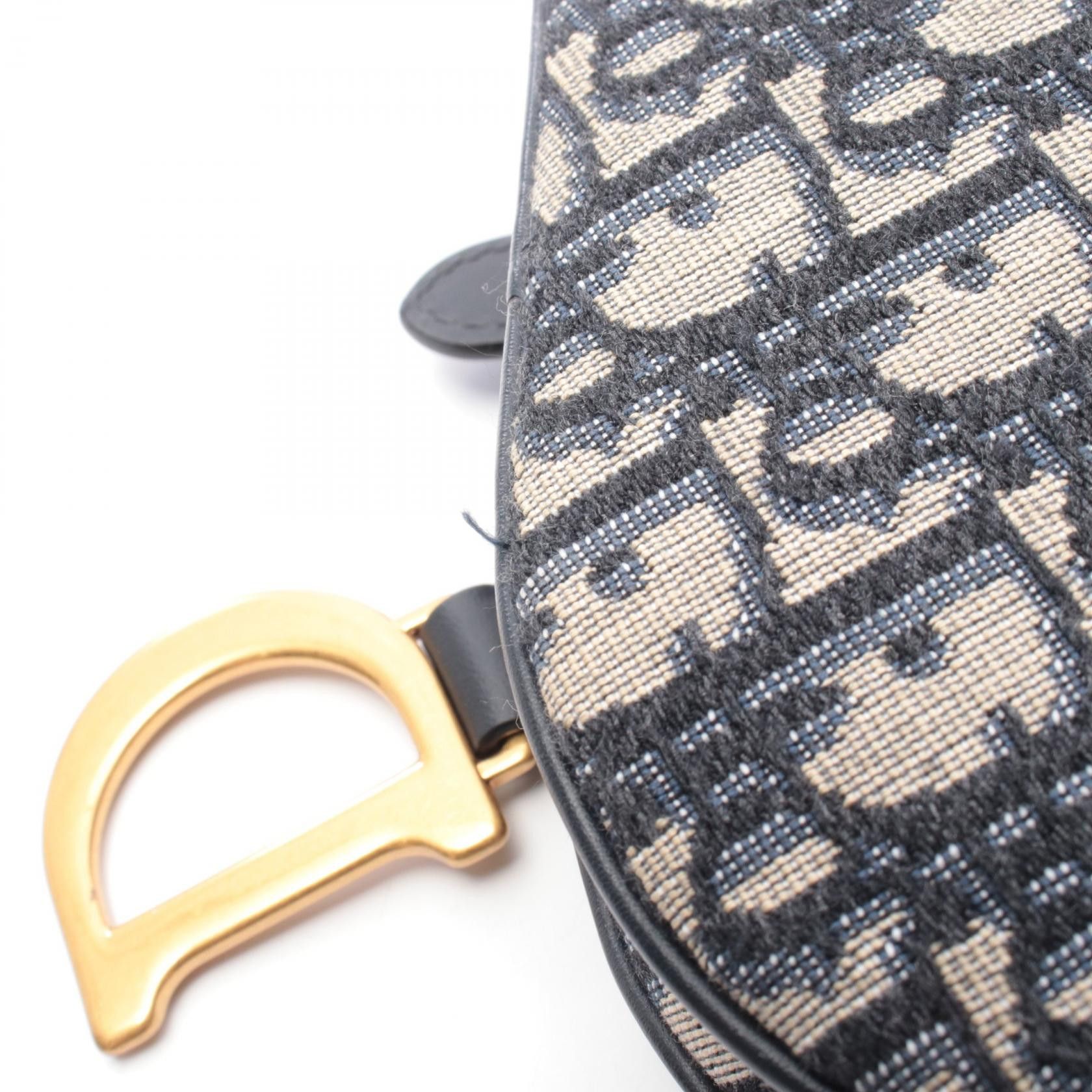 Dior Dior Dior Saddle Bag Oblique Jacquard Canvas Leather Handbag Textile Handbag DUTY FREE for USA Size ONE SIZE - 6 Thumbnail