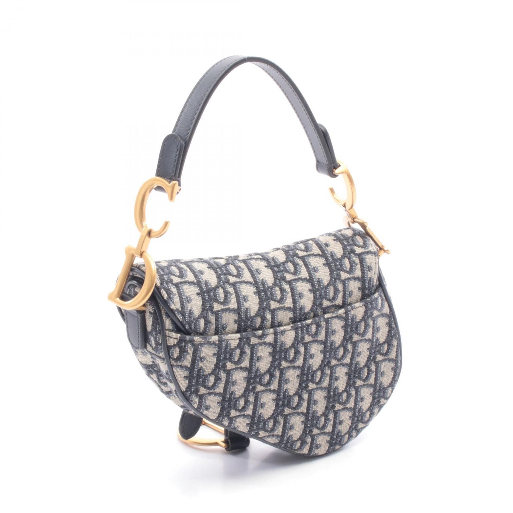 Dior Dior Dior Saddle Bag Oblique Jacquard Canvas Leather Handbag Textile Handbag DUTY FREE for USA Size ONE SIZE - 2 Thumbnail