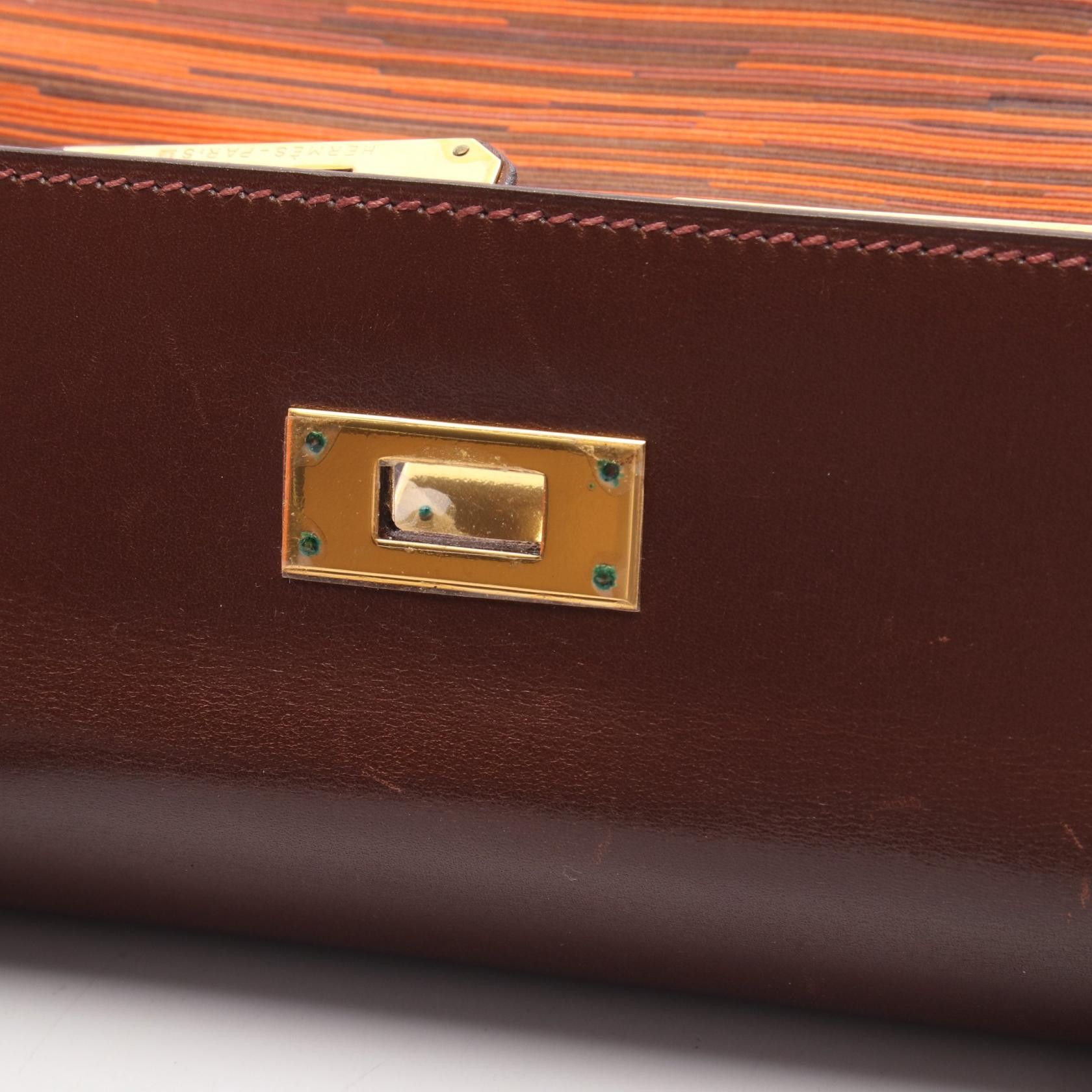 Hermes Hermes Hermes Kelly28 Calfskin Leather Handbag E DUTY FREE for USA Size ONE SIZE - 8 Thumbnail