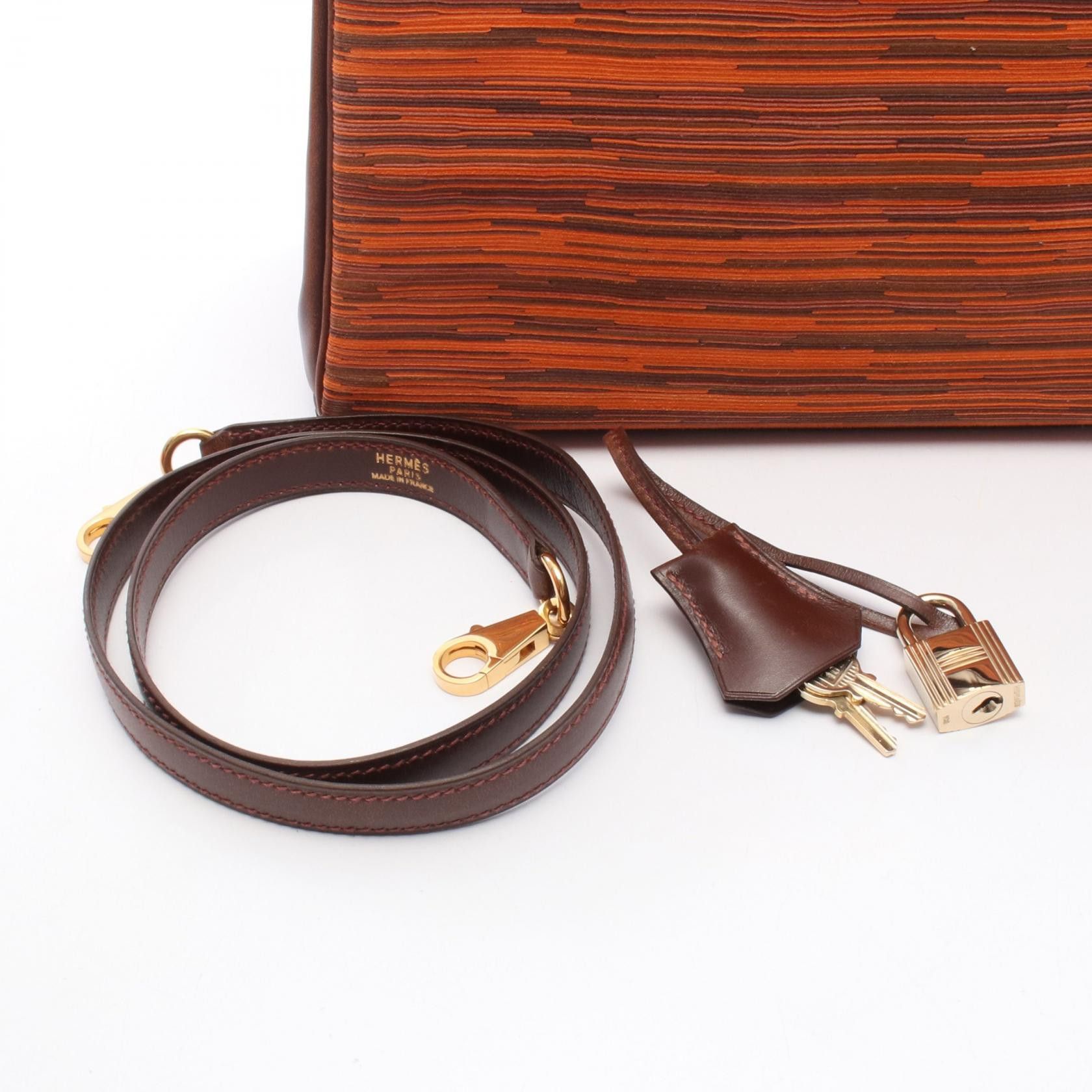 Hermes Hermes Hermes Kelly28 Calfskin Leather Handbag E DUTY FREE for USA Size ONE SIZE - 6 Thumbnail