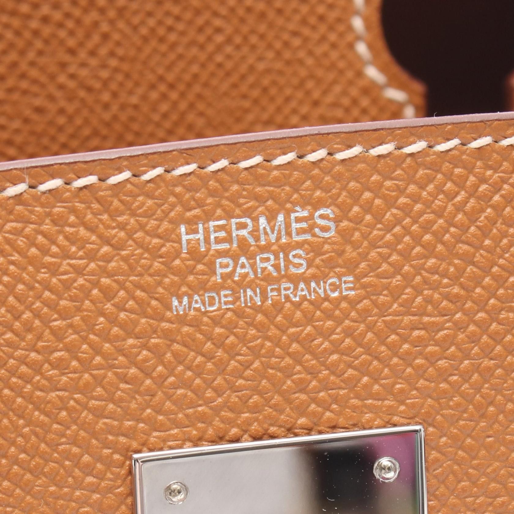 Hermes Hermes Hermes Birkin30 Calfskin Leather Handbag Y2020 DUTY FREE for USA Size ONE SIZE - 4 Thumbnail