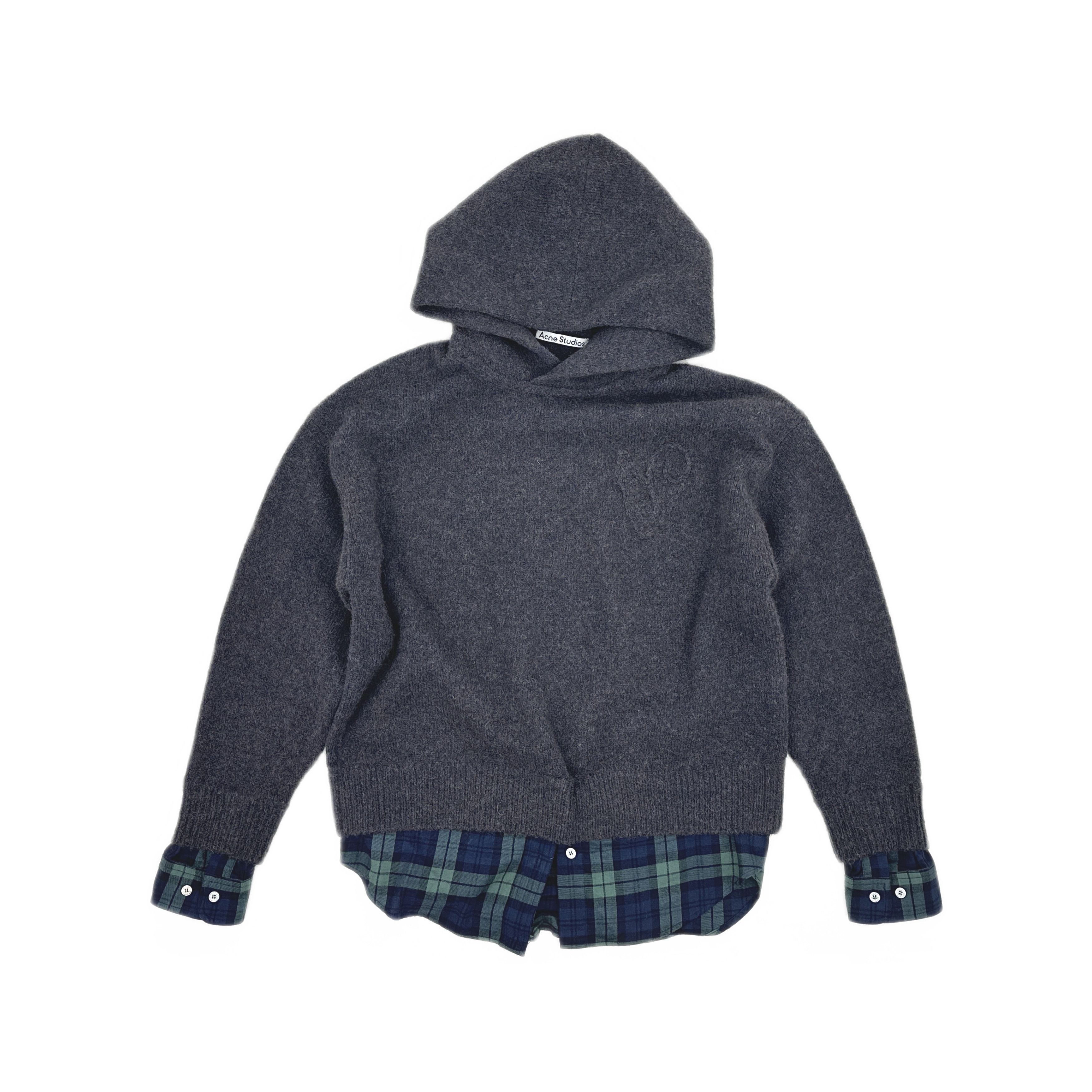 Acne Studios Acne Studios Layered Plaid Hooded Sweater XS Size XS / US 0-2 / IT 36-38 - 2 Thumbnail