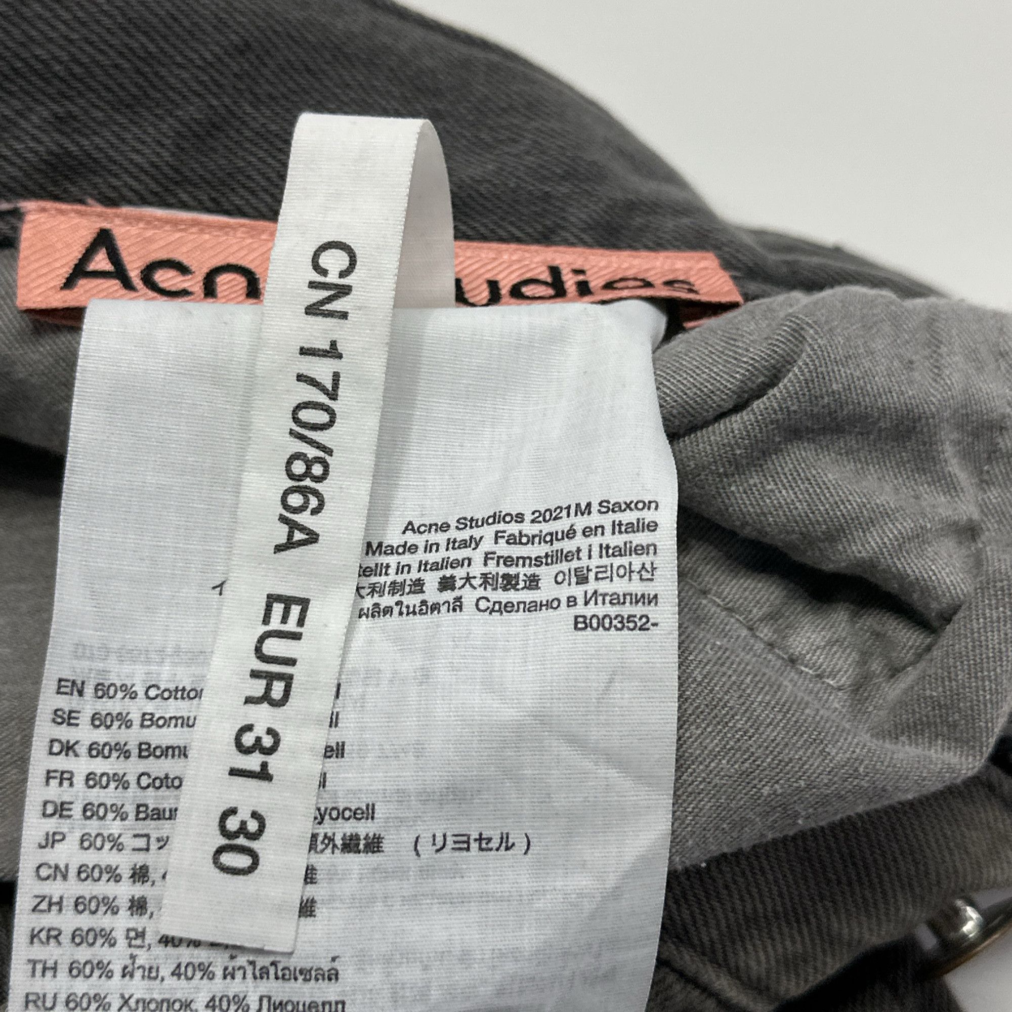 Acne Studios Acne Studios 2021M Saxon Denim Jeans 31/30 Size US 30 / EU 46 - 4 Thumbnail