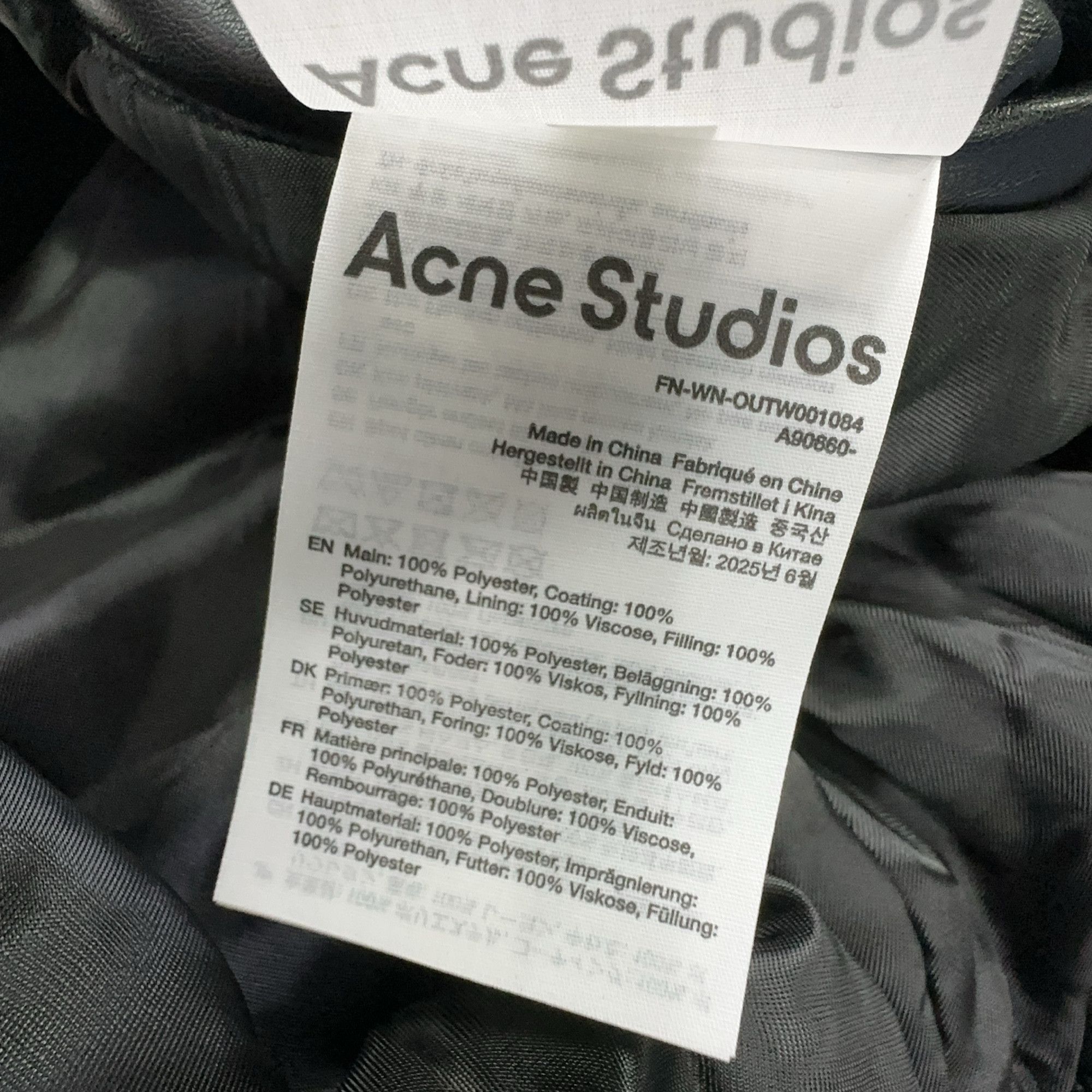 Acne Studios Acne Studios Black Faux Leather Bomber Jacket 32 Size XXS / US 00 / IT 34 - 7 Thumbnail