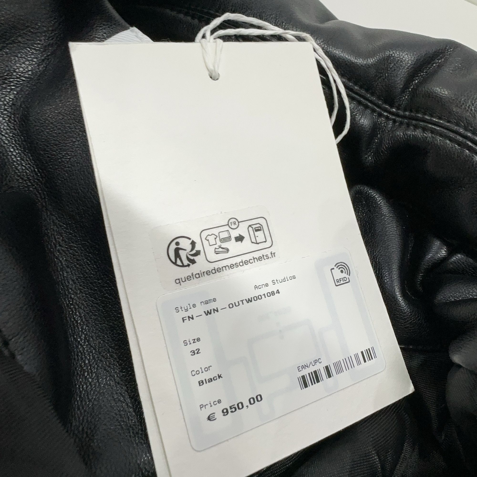 Acne Studios Acne Studios Black Faux Leather Bomber Jacket 32 Size XXS / US 00 / IT 34 - 5 Thumbnail