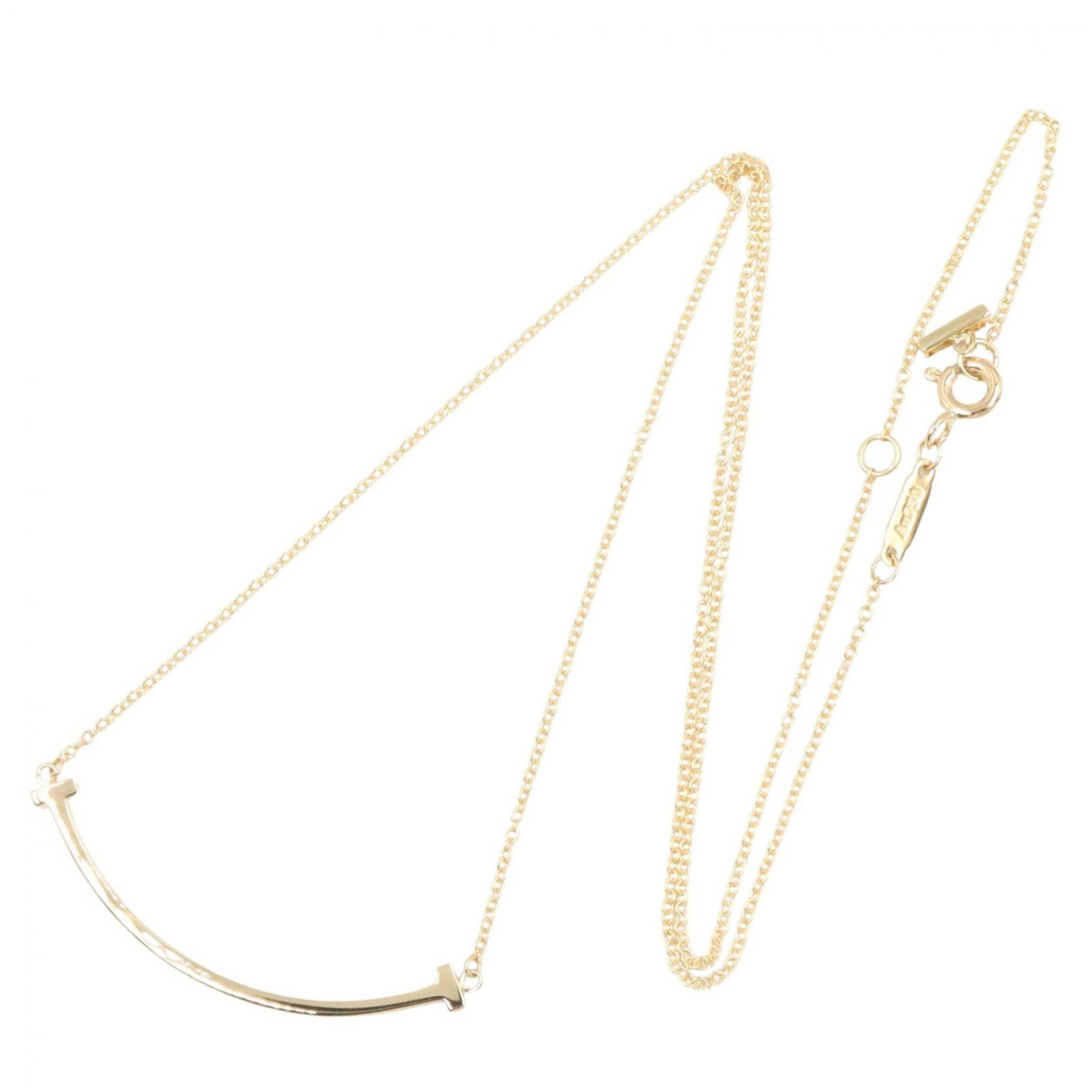 Tiffany & Co. Tiffany & Co. Tiffany & Co. T Smile Small Au750 Necklace Precious Metal Necklace DUTY FREE for USA Size ONE SIZE - 2 Thumbnail