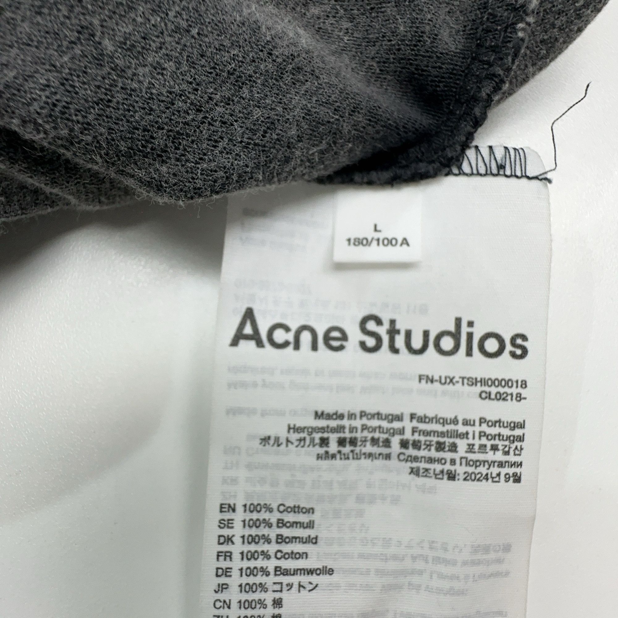 Acne Studios Acne Studios Faded Gray T-Shirt Size L Size US L / EU 52-54 / 3 - 4 Thumbnail