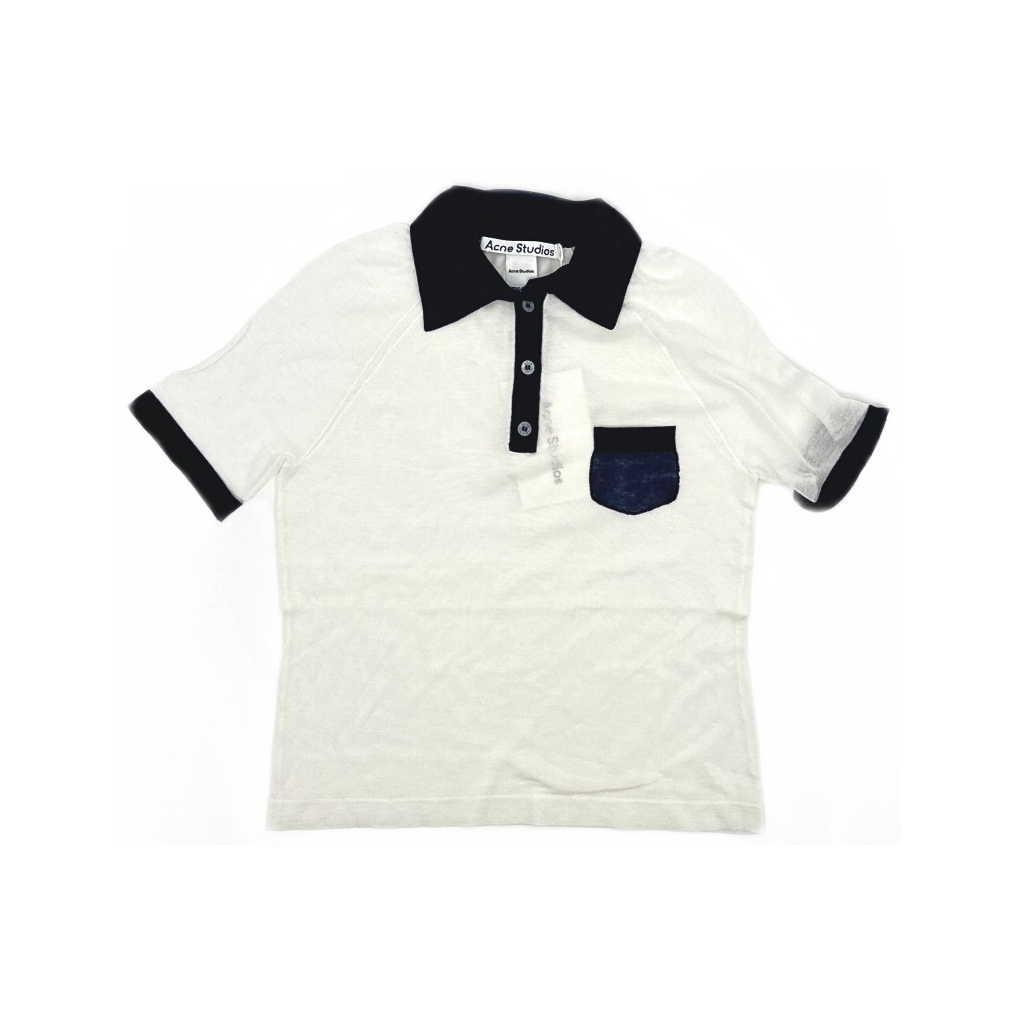 Acne Studios Acne Studios Contrast Knit Polo Shirt XS Size XS / US 0-2 / IT 36-38 - 2 Thumbnail