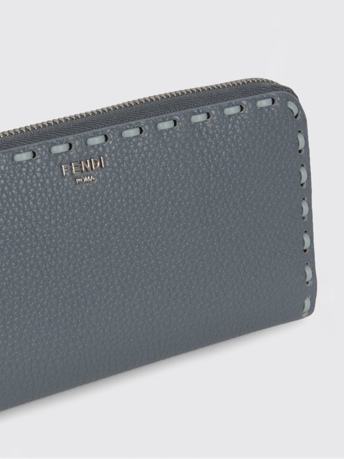Fendi Fendi Wallet Woman Gnawed Blue Size ONE SIZE - 4 Thumbnail
