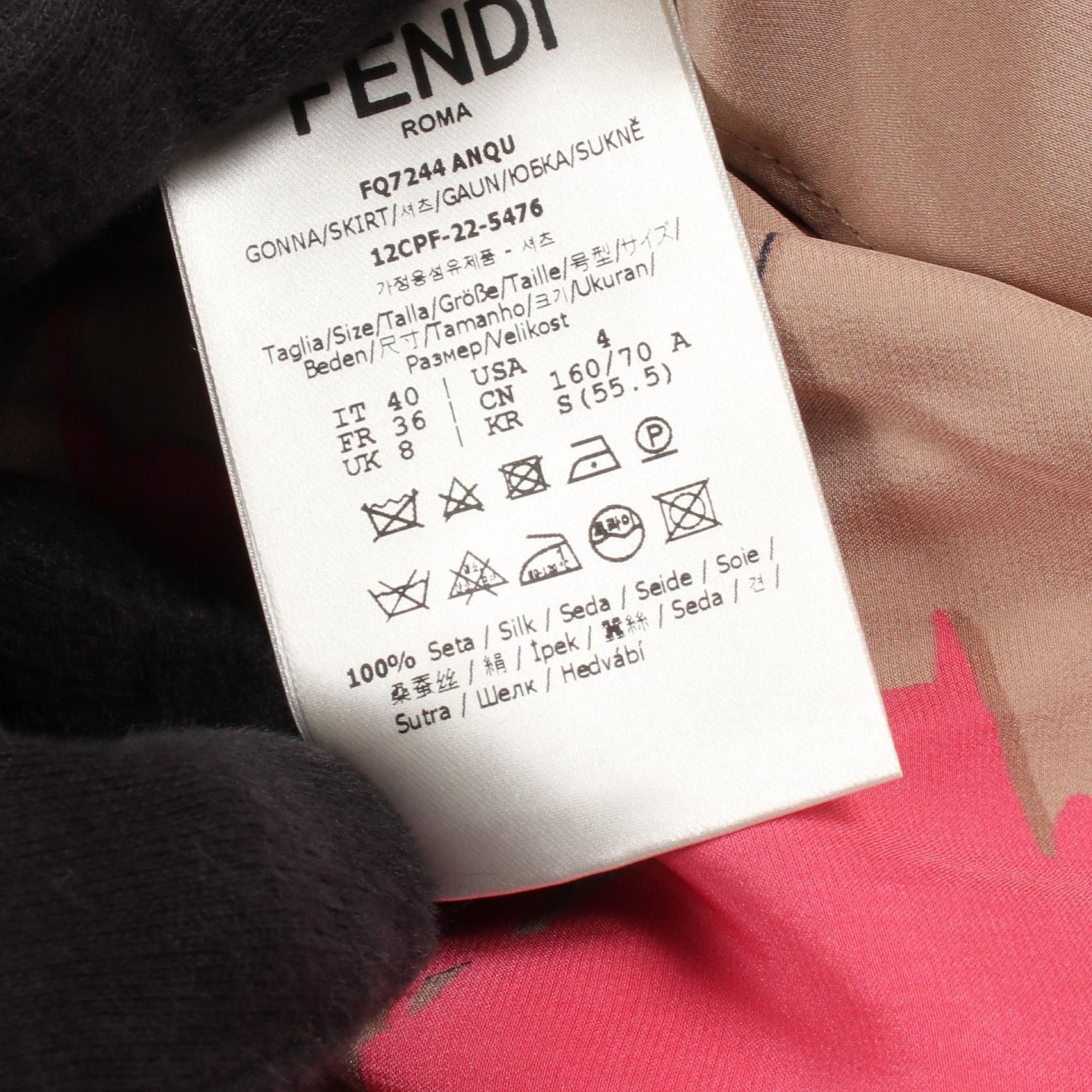 Fendi Fendi Fendi Silk Skirt Textile Skirts DUTY FREE for USA Size ONE SIZE - 4 Thumbnail