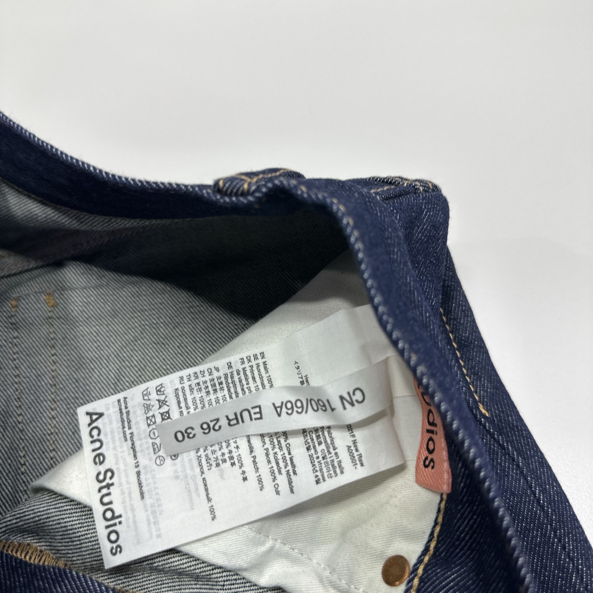 Acne Studios Acne Studios Indigo 2021F Straight Leg Jeans 26 Size 26" / US 2 / IT 38 - 5 Thumbnail