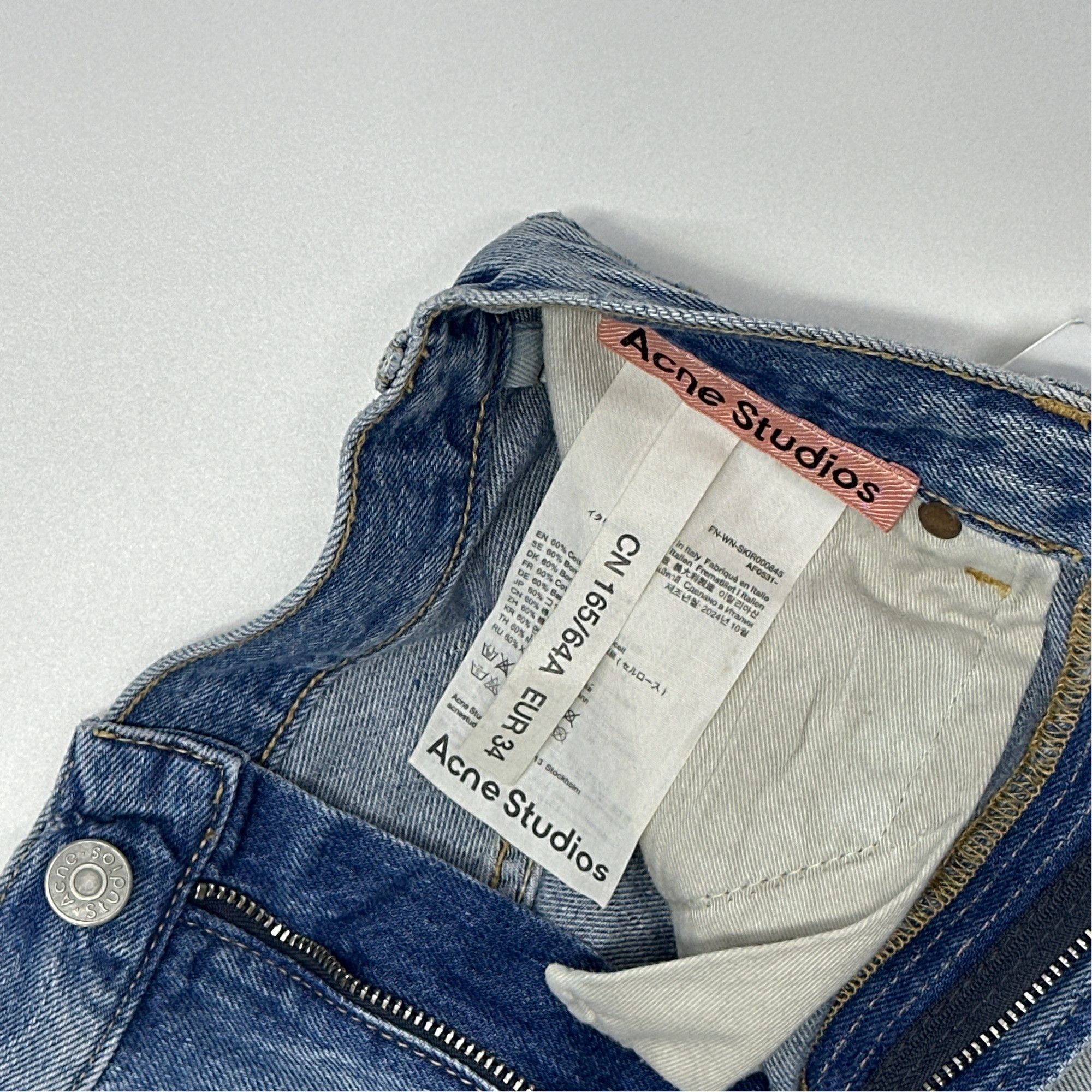 Acne Studios Acne Studios Paint Splatter Denim Maxi Skirt 34 Size 25" / US 0 / IT 36 - 3 Thumbnail