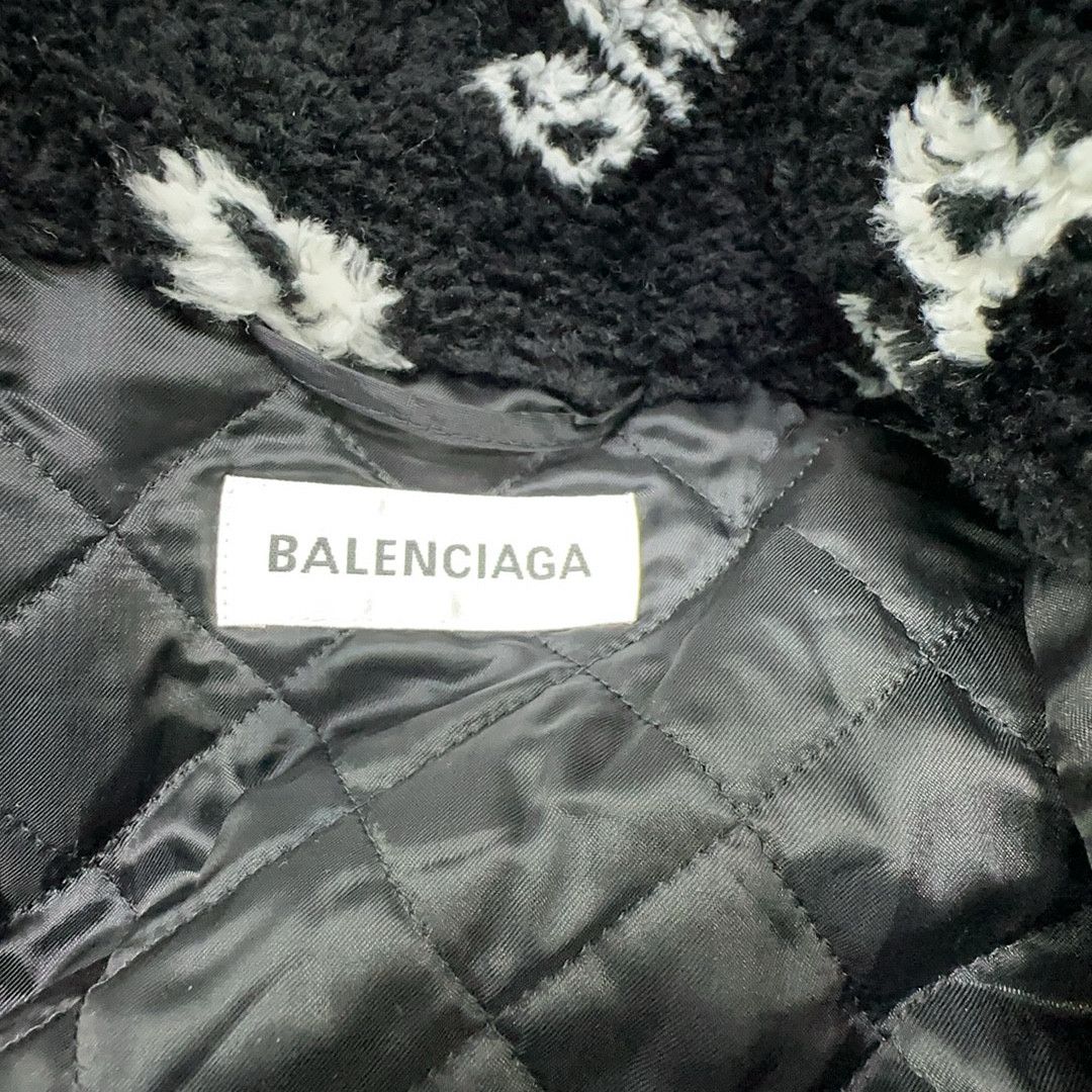 Balenciaga Balenciaga Logo Print Faux Fur Jacket Size 34 Size XS / US 0-2 / IT 36-38 - 4 Thumbnail