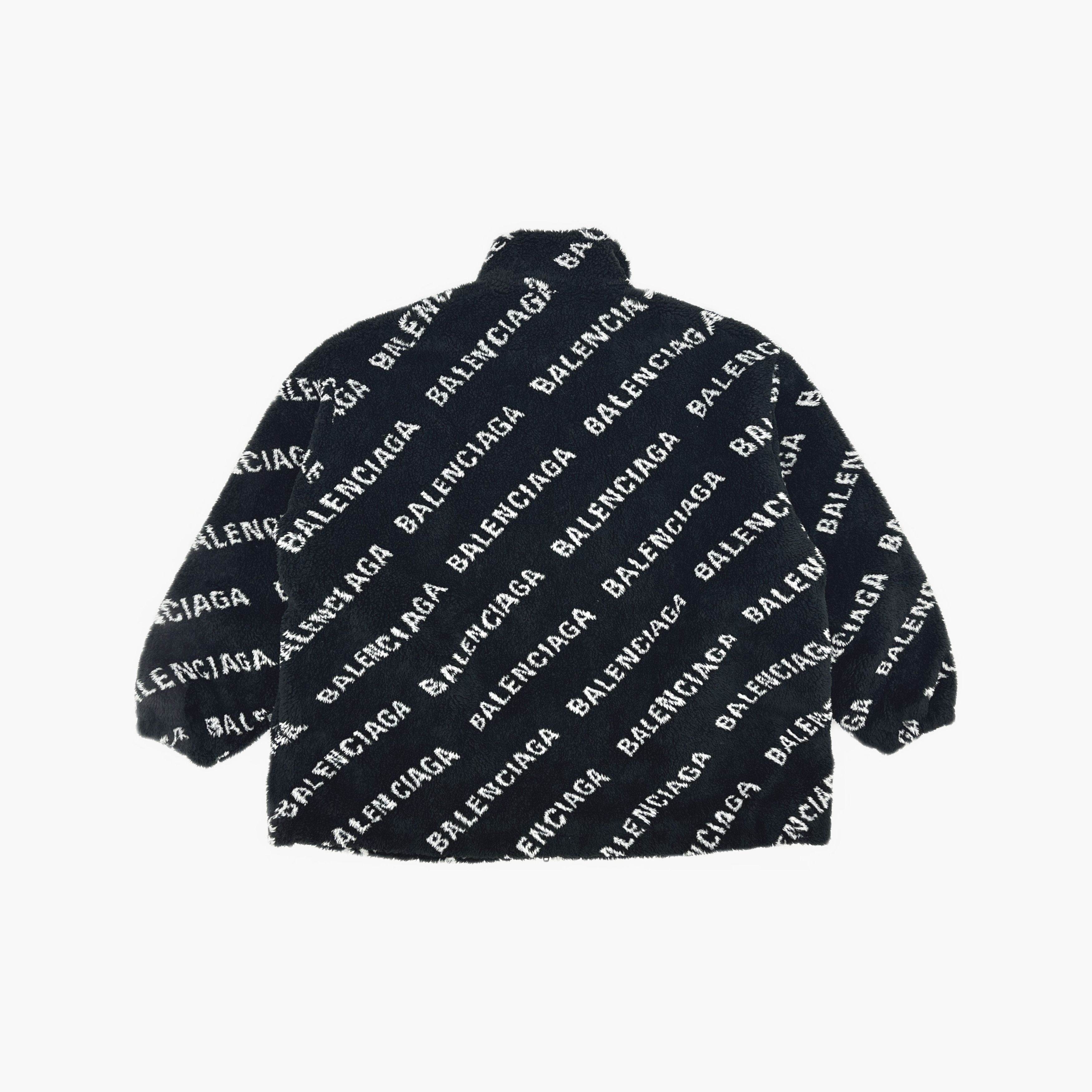 Balenciaga Balenciaga Logo Print Faux Fur Jacket Size 34 Size XS / US 0-2 / IT 36-38 - 3 Thumbnail