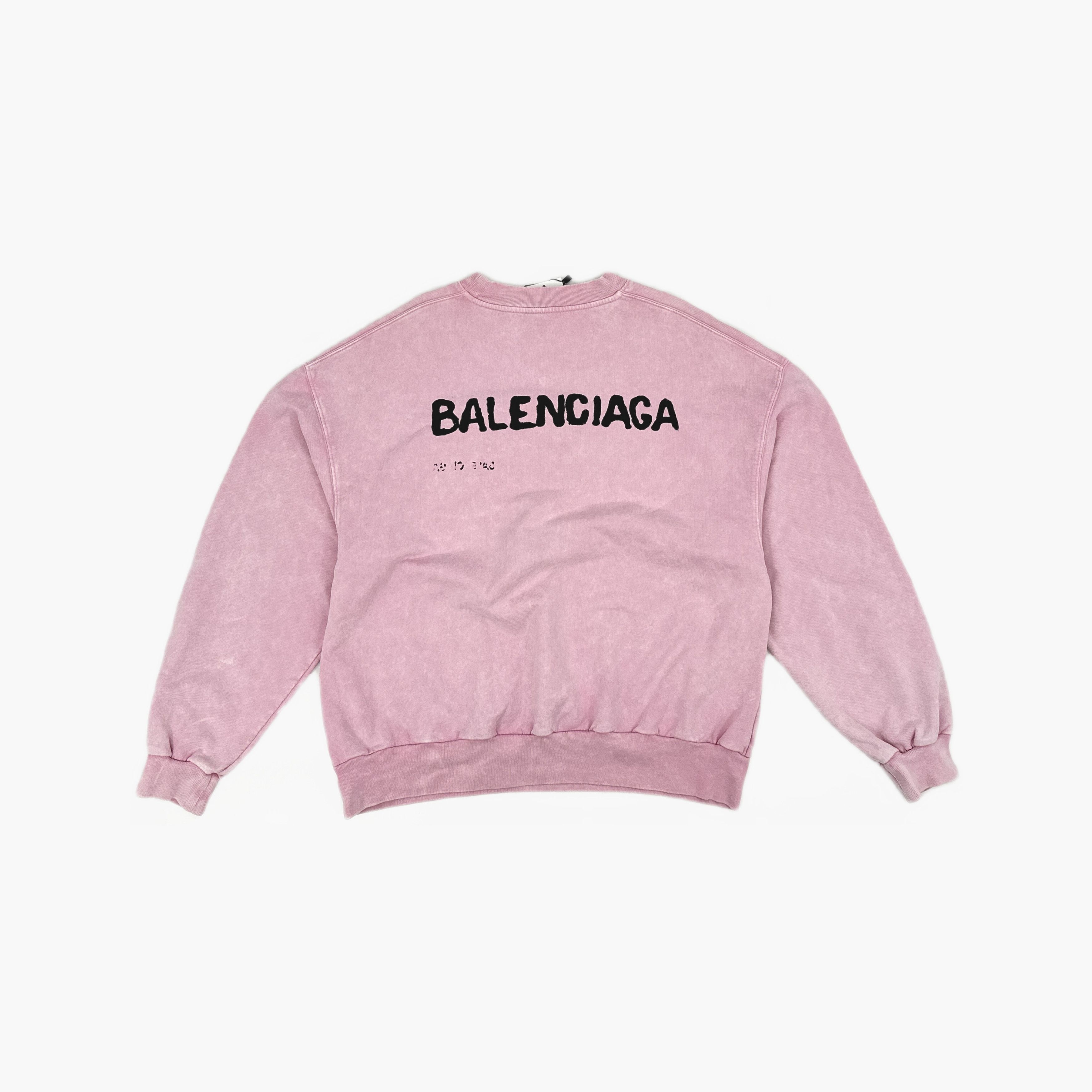 Balenciaga Balenciaga Pink Graphic Logo Sweatshirt S Size S / US 4 / IT 40 - 3 Thumbnail