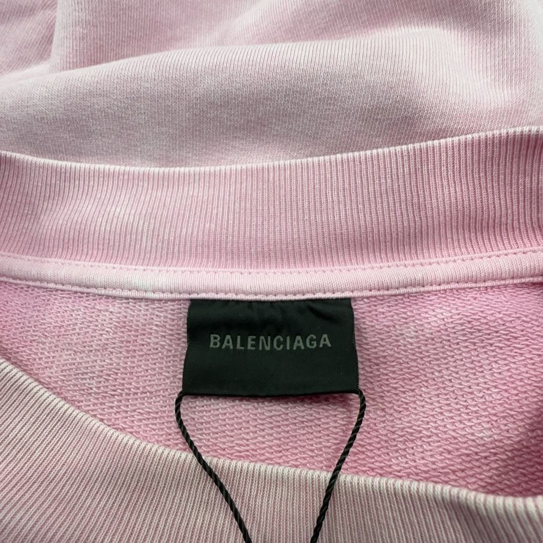Balenciaga Balenciaga Pink Graphic Logo Sweatshirt S Size S / US 4 / IT 40 - 4 Thumbnail