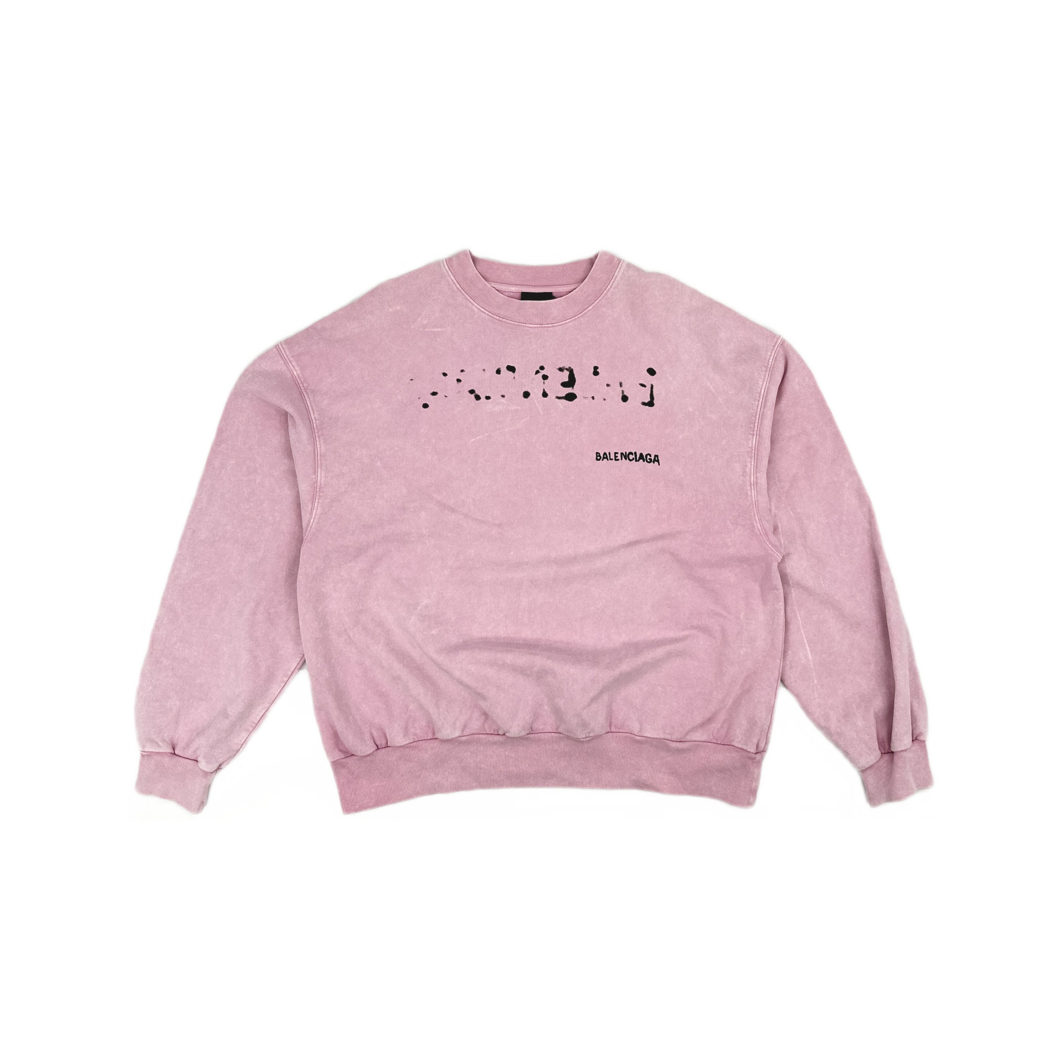 Balenciaga Balenciaga Pink Graphic Logo Sweatshirt S Size S / US 4 / IT 40 - 2 Thumbnail