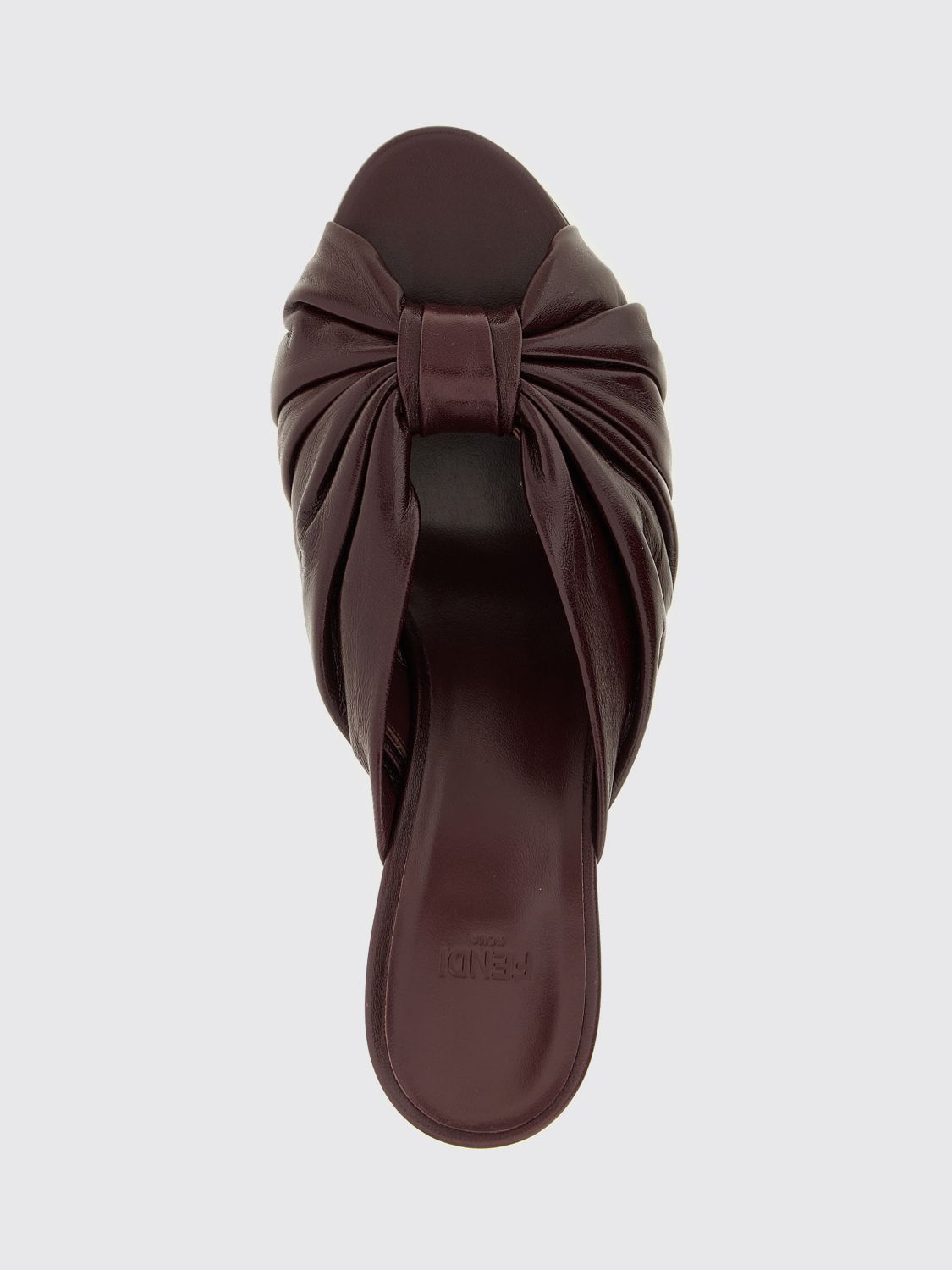 Fendi Fendi Heeled Sandal Woman Burgundy Size US 7 / IT 37 - 4 Thumbnail