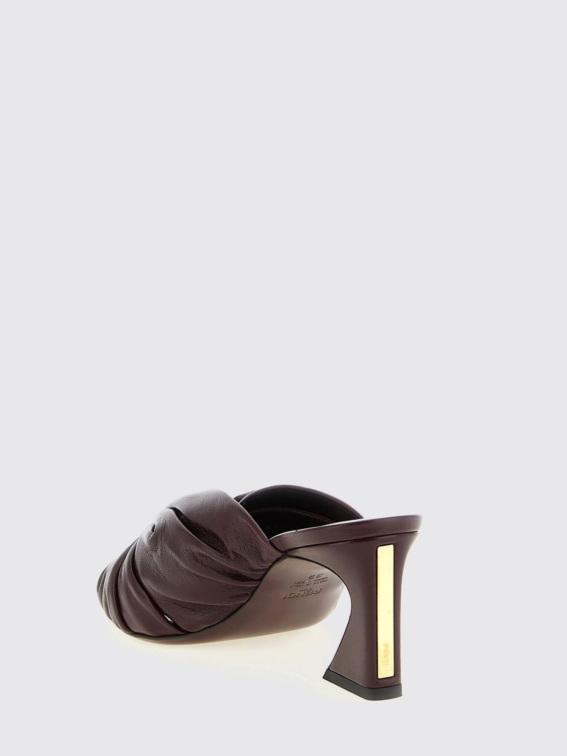 Fendi Fendi Heeled Sandal Woman Burgundy Size US 7 / IT 37 - 3 Thumbnail