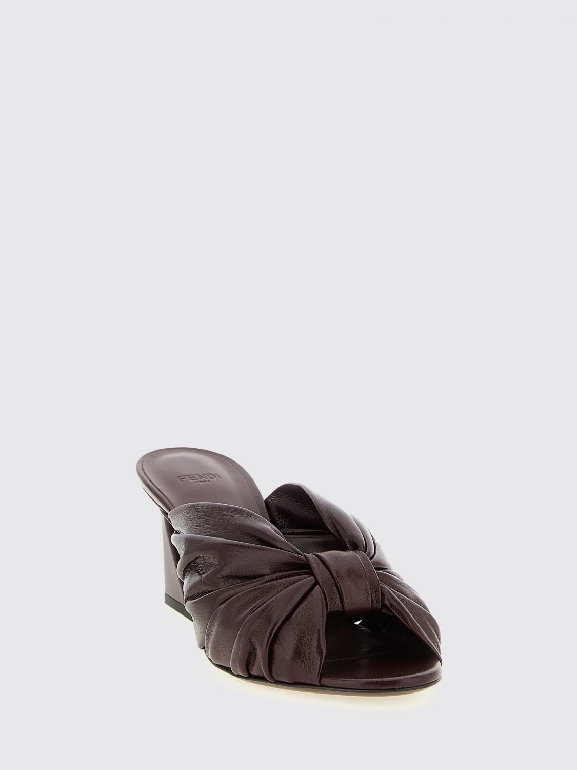 Fendi Fendi Heeled Sandal Woman Burgundy Size US 7 / IT 37 - 2 Thumbnail