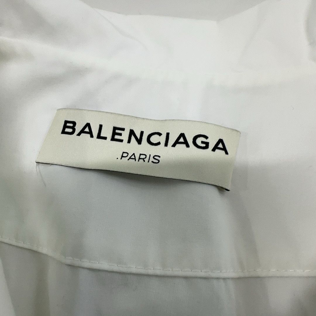 Balenciaga Balenciaga White Cotton V-Neck Blouse Size 34 Size XS / US 0-2 / IT 36-38 - 6 Thumbnail