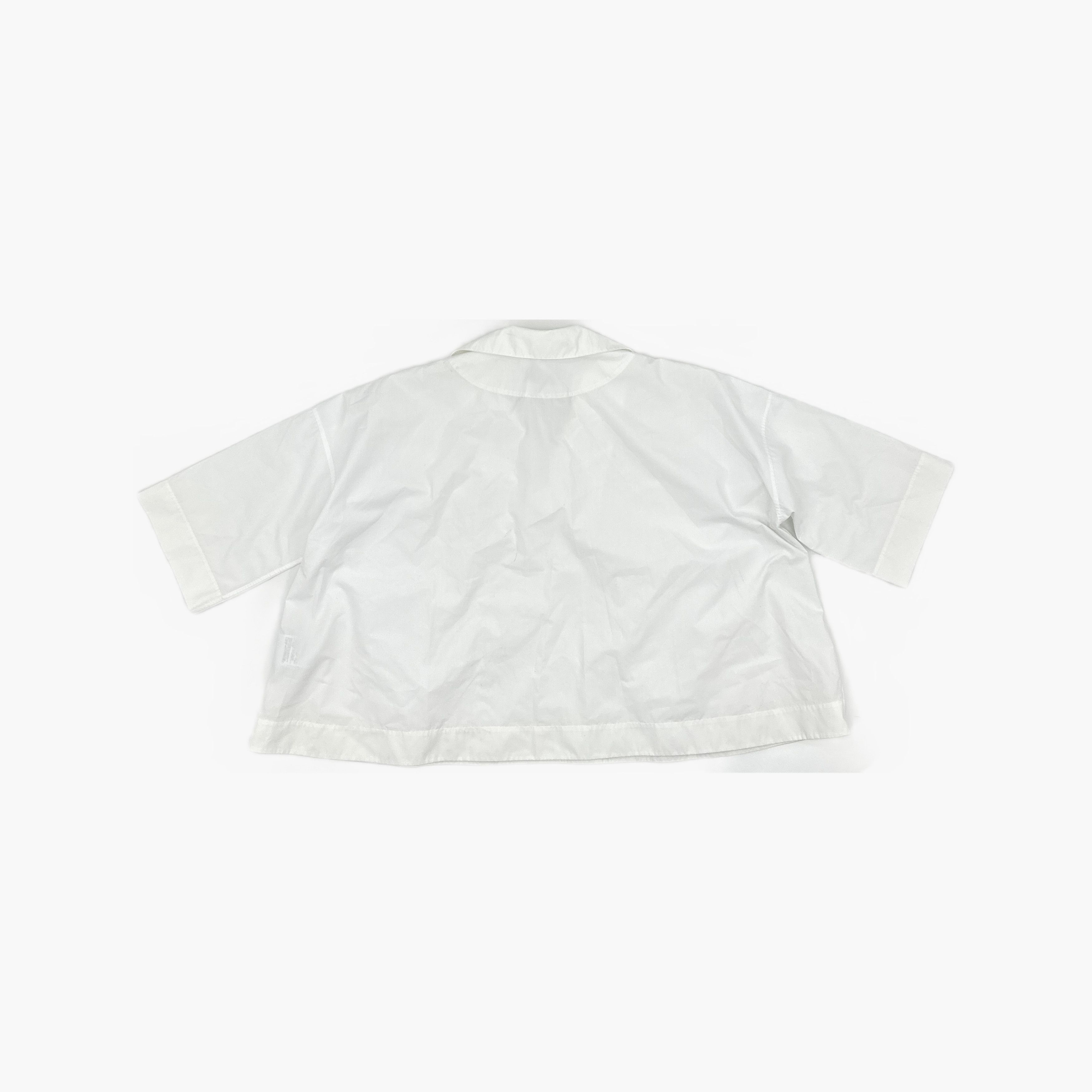 Balenciaga Balenciaga White Cotton V-Neck Blouse Size 34 Size XS / US 0-2 / IT 36-38 - 3 Thumbnail