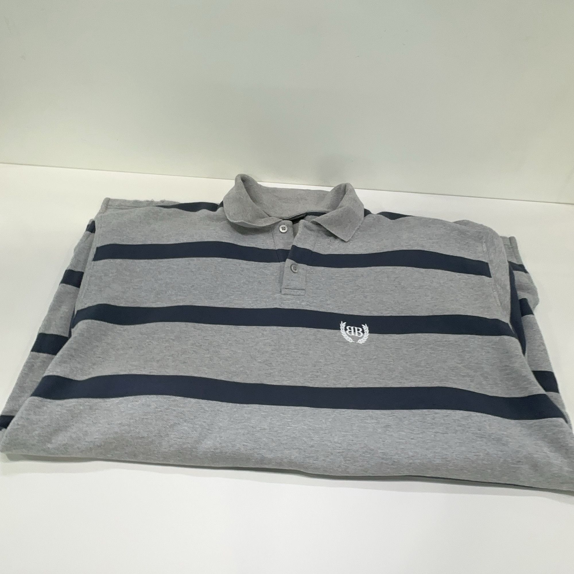 Balenciaga Balenciaga Laurel Distressed Striped Polo Size 3 Size US L / EU 52-54 / 3 - 12 Thumbnail